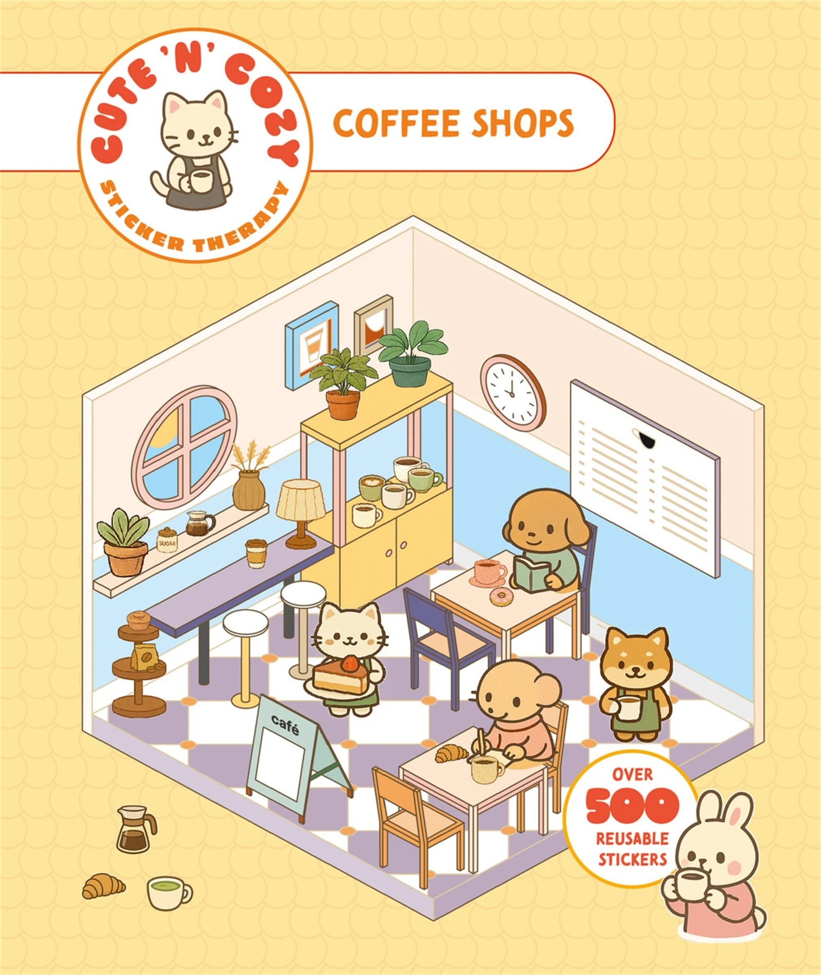 1 Cute 'n' Cozy Sticker Therapy: Coffee Shops - Book, 1 of 1