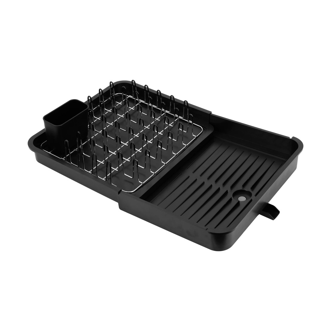 1 Black Extendable Dish Rack, 1 of 9
