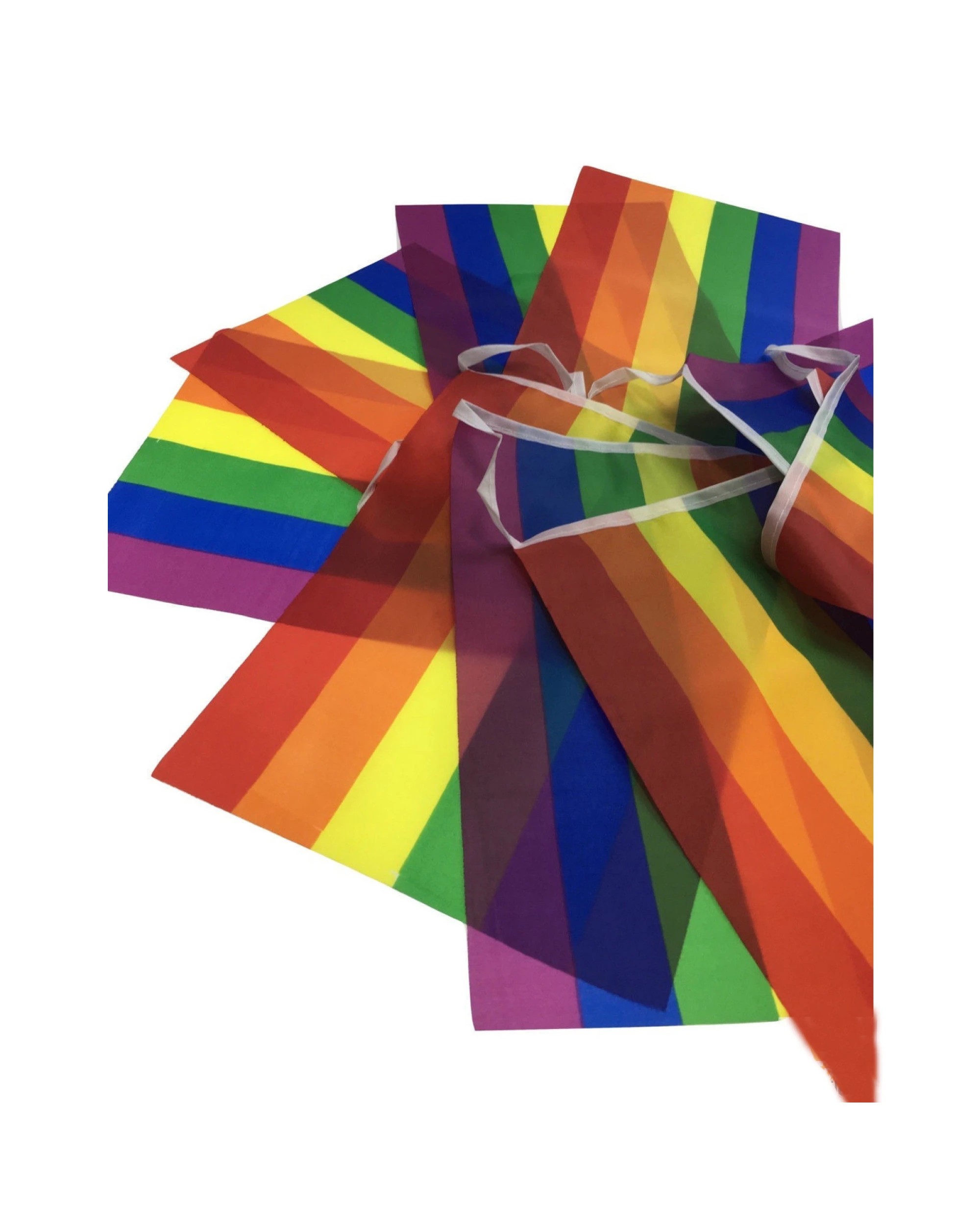 1 BR Costumes Rainbow Bunting Flags for Party Decoration - 10 Pack, 3.6m Length, 1 of 5