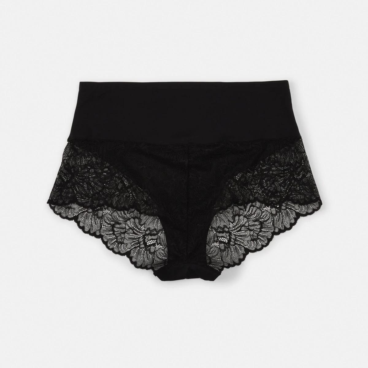 5 3 Pack No Show Lace Full Briefs BLACK, BLACK, BLACK, 5 of 6