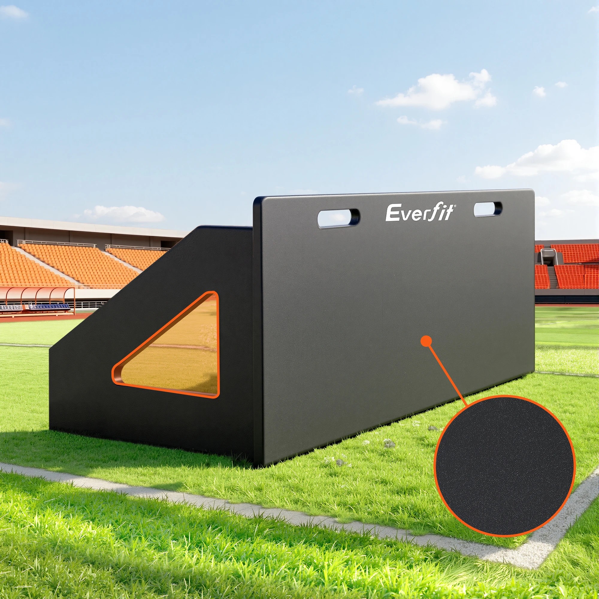 4 Everfit Soccer Rebounder Board 80cm x 30cm Football Rebound Wall with 2 Angles - Black, 4 of 9