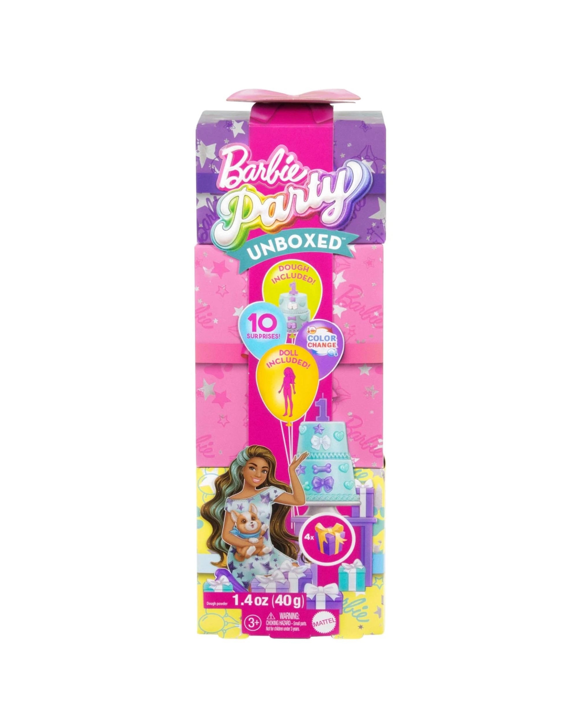 8 Barbie Party Unboxed Birthday Series Party Stars Brunette Doll and Accessories, 8 of 8