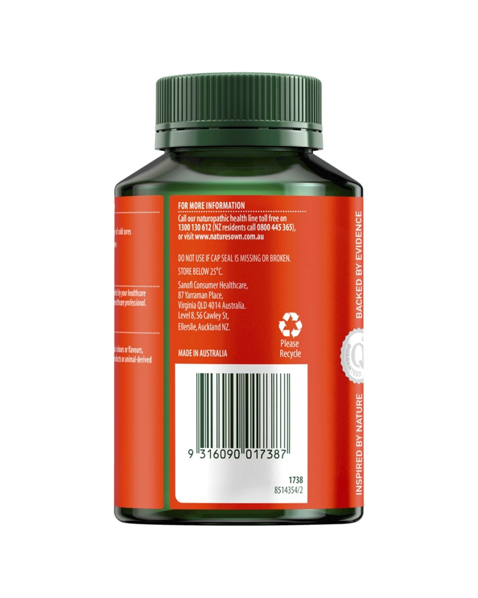3 Nature's Own 100pc Double Strength Cold Sore Relief Supplement Tablets, 3 of 3