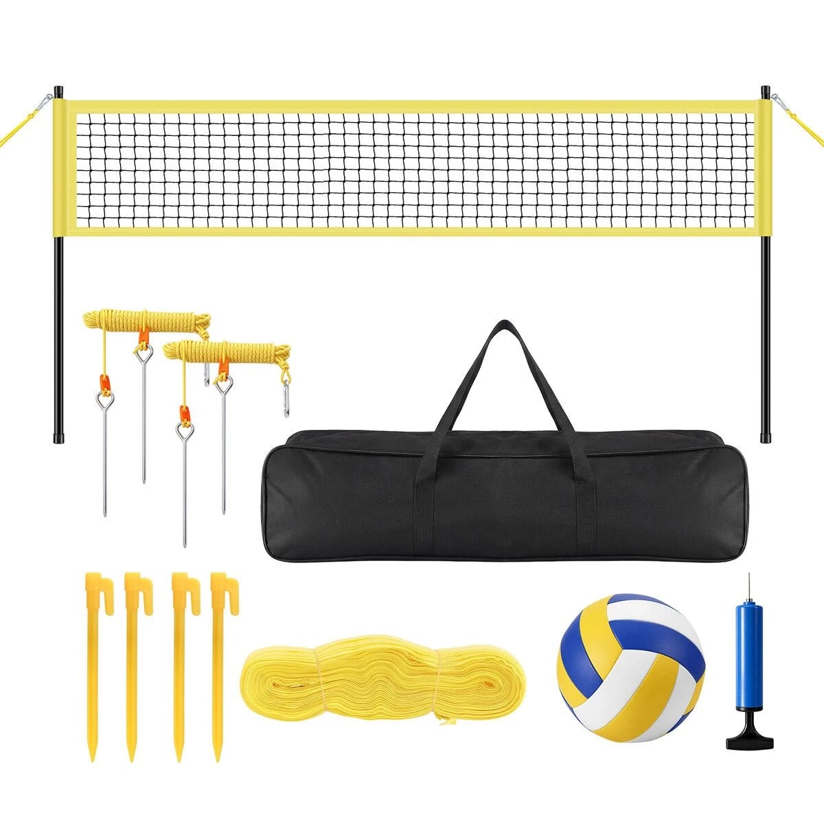 6 AUSWAY Portable Volleyball Net Set Outdoor Sports Training Equipment Backyard, 6 of 7