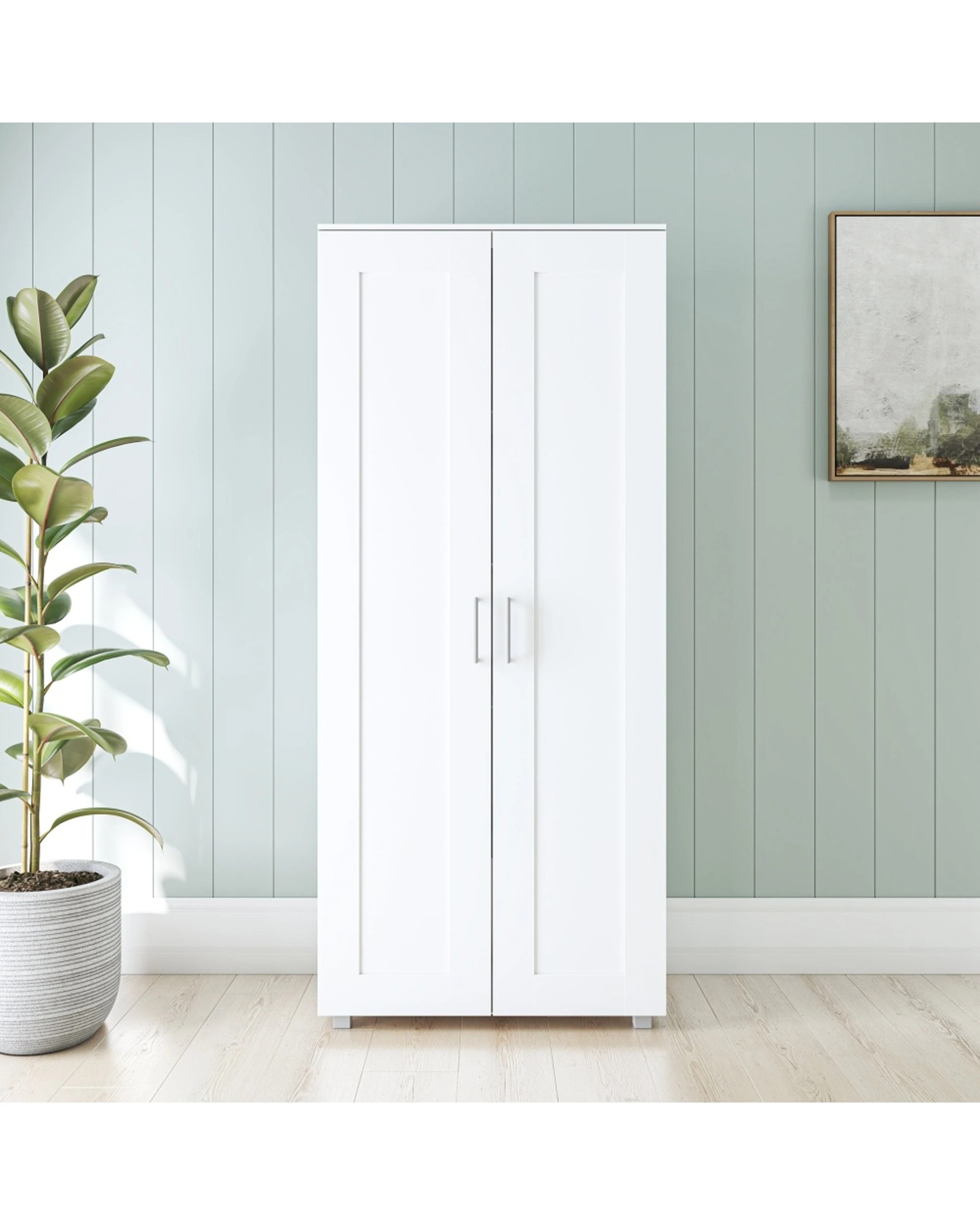 2 Alpine Bay Montreal Cupboard 2 Door Tall Multipurpose Storage Unit - White, 2 of 4