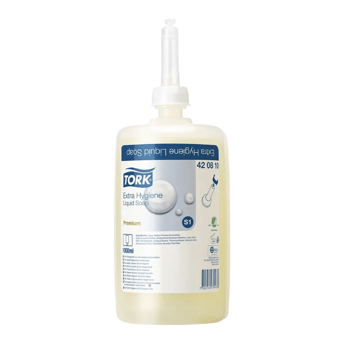 1 Tork S1 System Extra Hygiene HD Liquid Soap 1L, 1 of 1