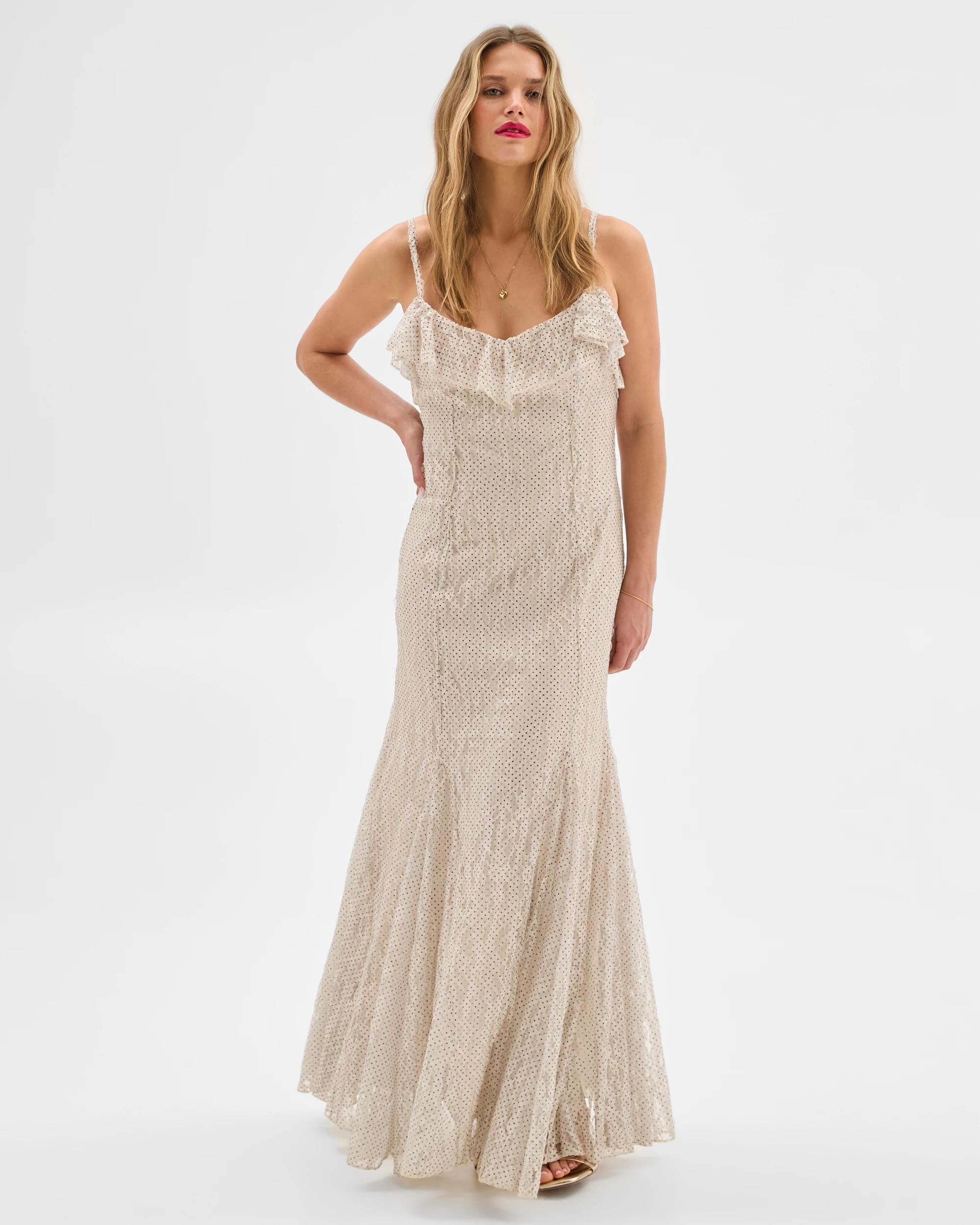 1 Strappy Ruffle Maxi Dress - Lily Loves JETSTREAM/BLACK SPOT, 1 of 6