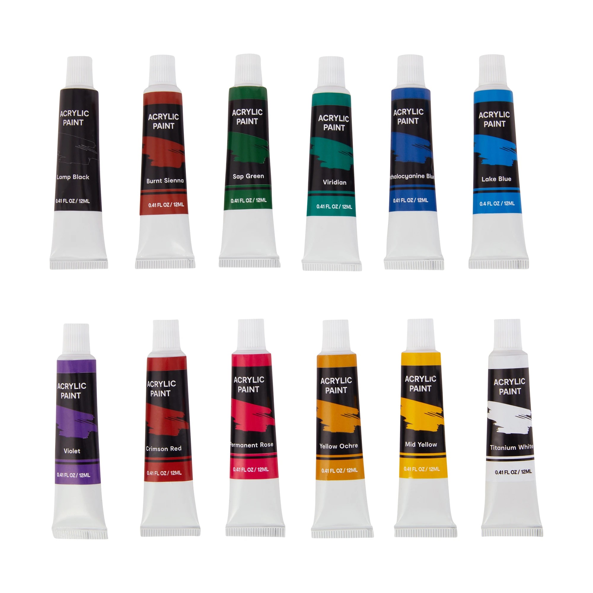 2 12 Pack Heavy Body Acrylic Paint Set - Jewel Tone Colours, 2 of 3