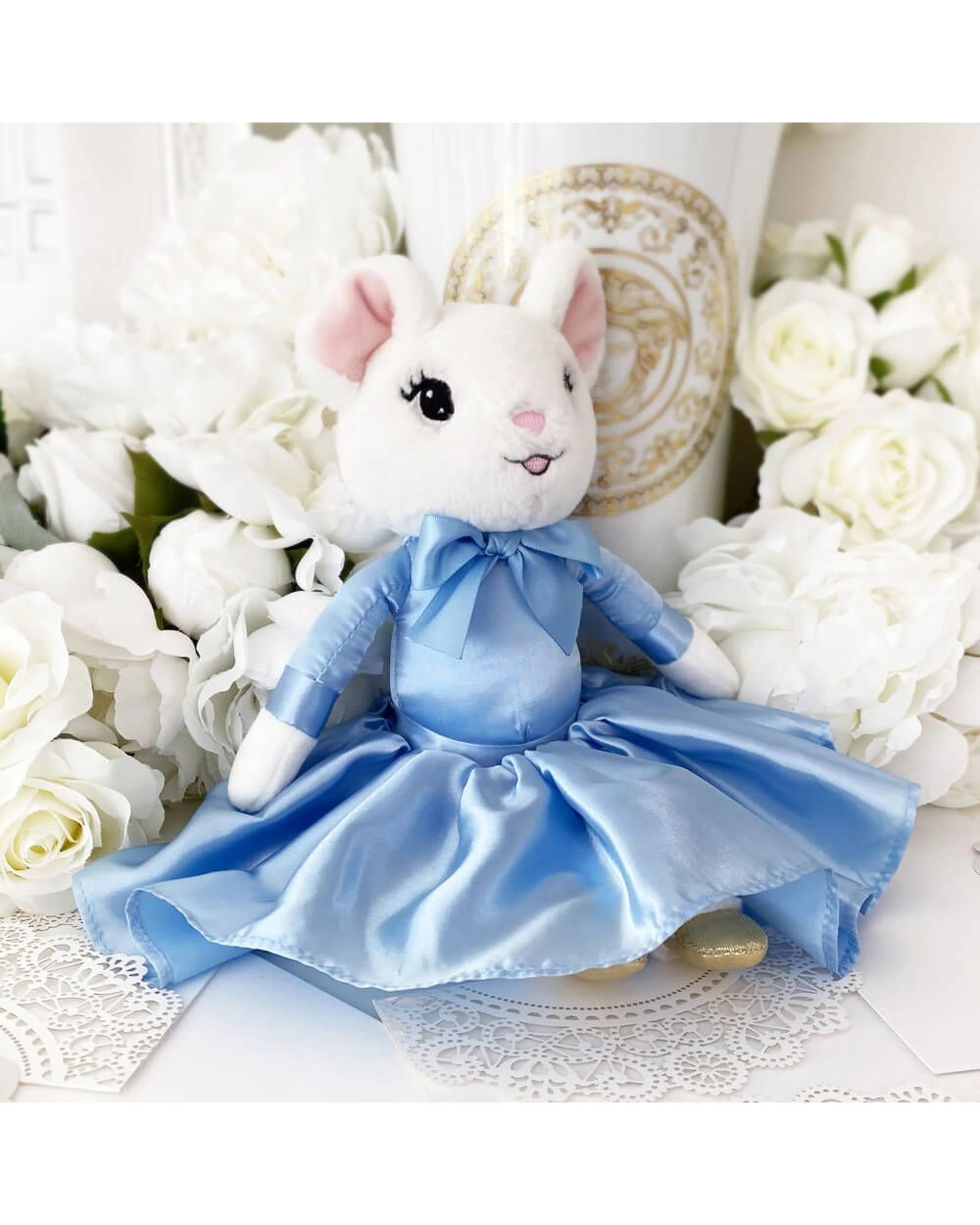 7 Claris the Chicest Mouse in Paris Tres Belle Blue 30cm Plush, 7 of 8