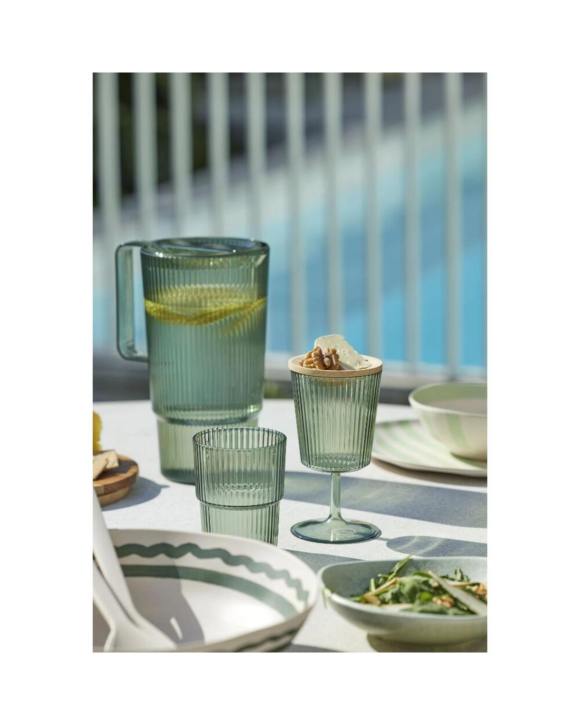 7 Davis & Waddell Saltara Plastic Wine Glasses 300ml Green Set of 4 - Green, 7 of 7
