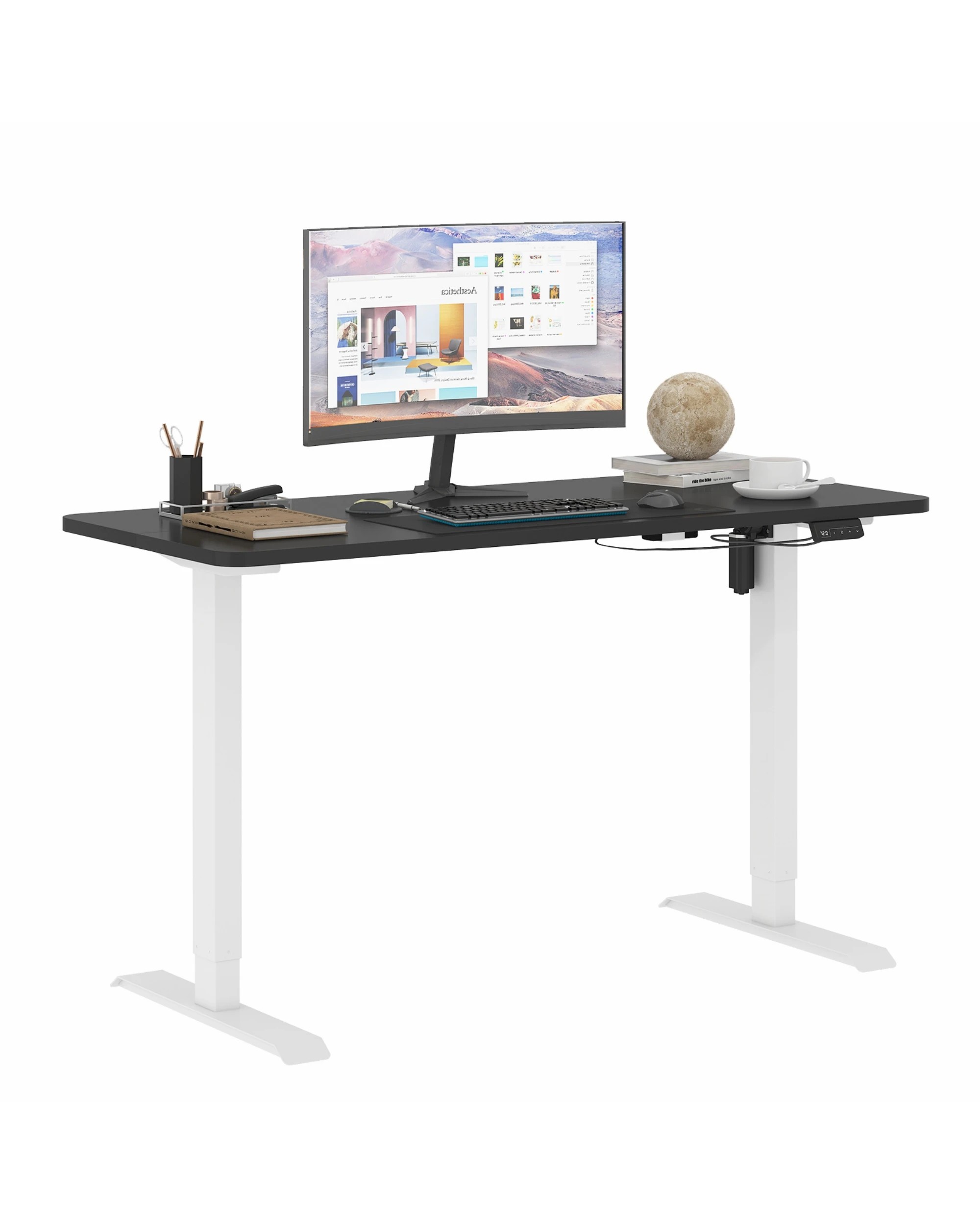 2 Advwin Electric Standing Desk Adjustable Height Ergonomic - Black, 2 of 3