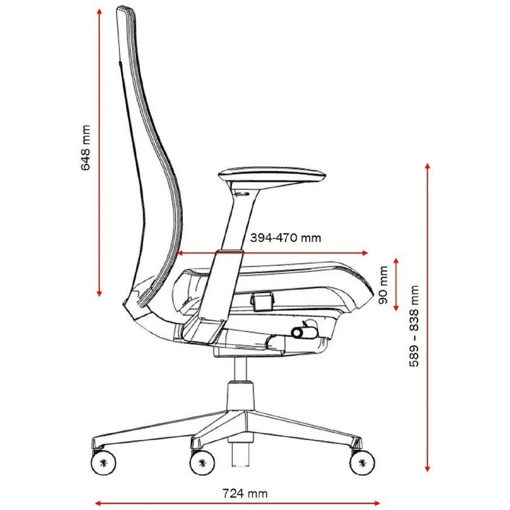 7 Haworth Fern Ergonomic Chair 4D Arms Adjustable Lumbar Black Ergonomic Chairs and Desk Chairs, 7 of 9