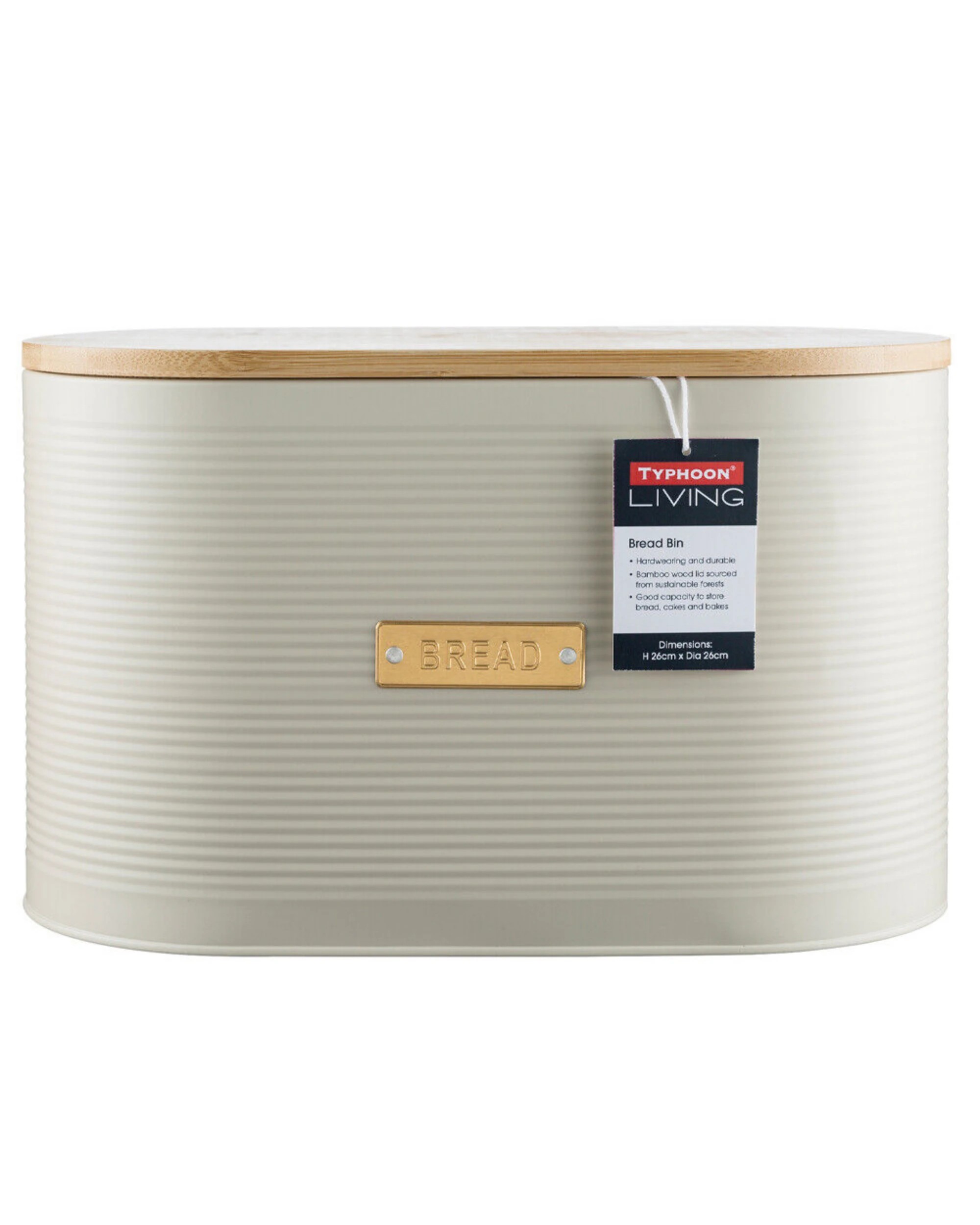 2 Typhoon Living Bread Bin  - 16 x 33 x 17.5cm - Grey, 2 of 2