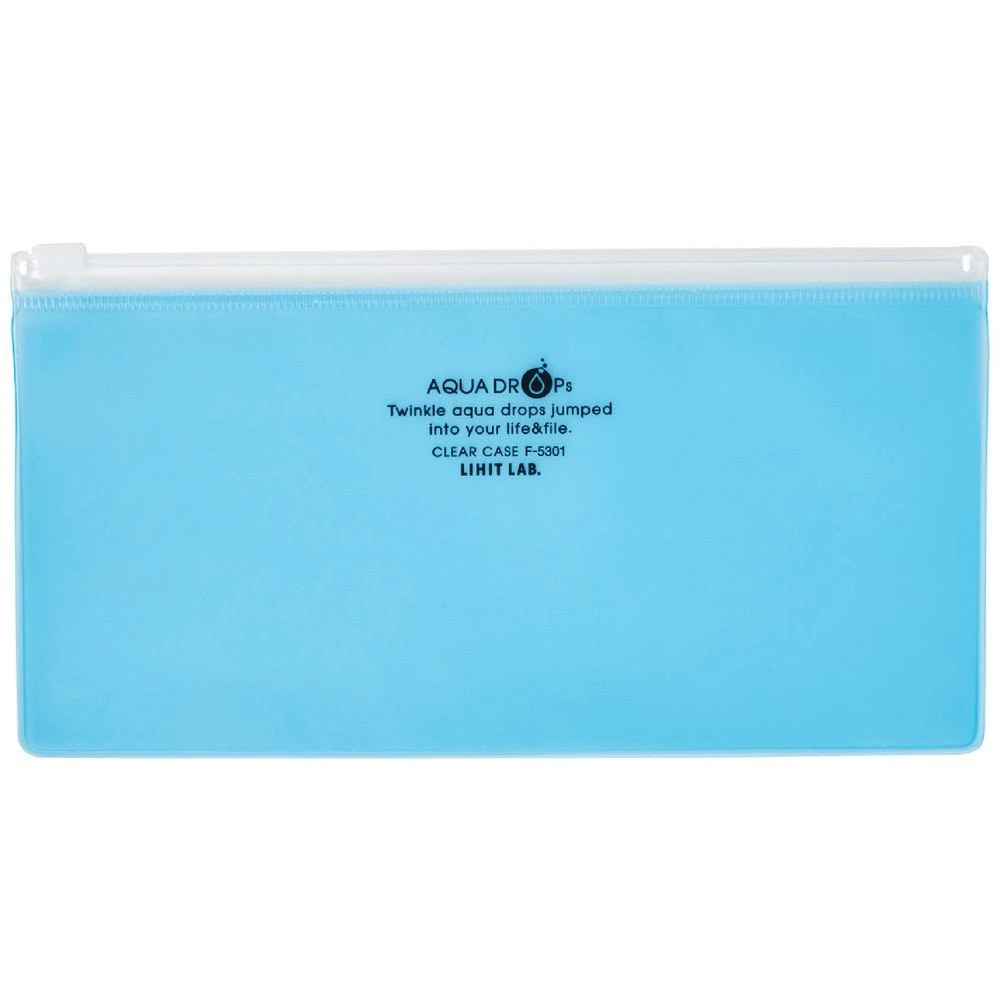 1 Aqua Drops Zip Wallet Open Pencil Case Blue, 1 of 1