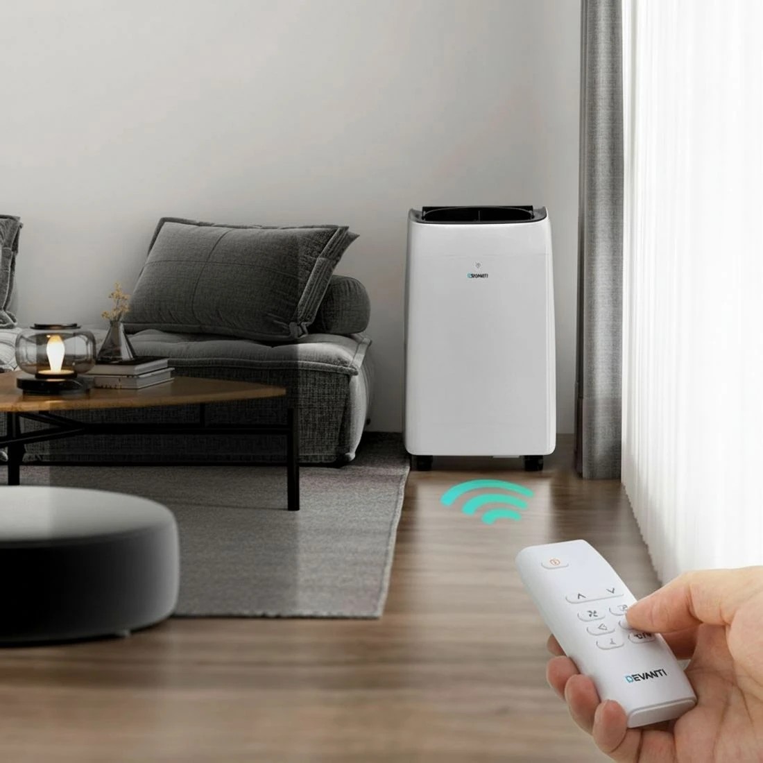 6 Devanti 12000BTU Portable Air Conditioner - White, 6 of 7