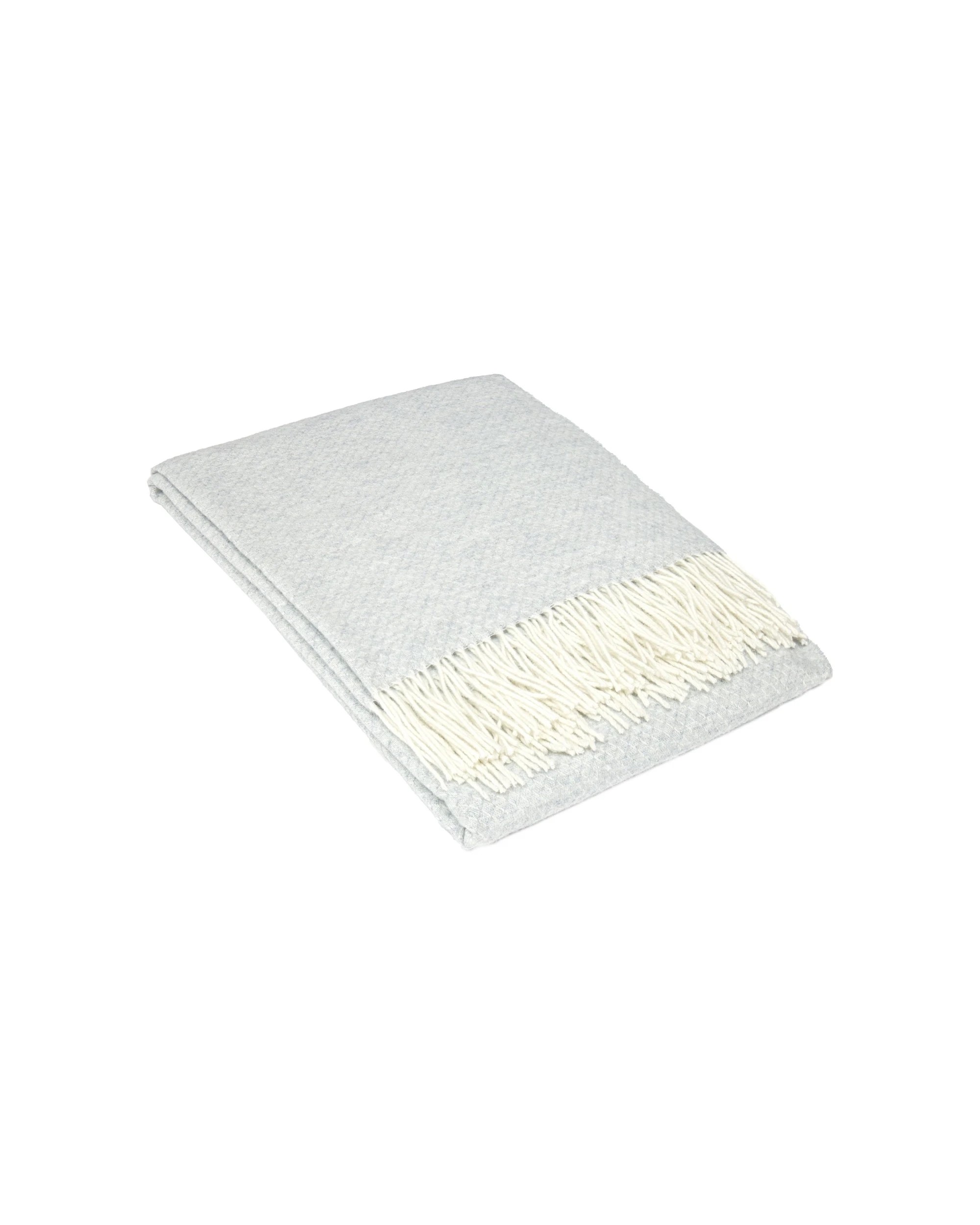 1 Codu Chiswick Cashmere & Merino Wool Blend Soft Throw Rug Home Decor Light, 1 of 3