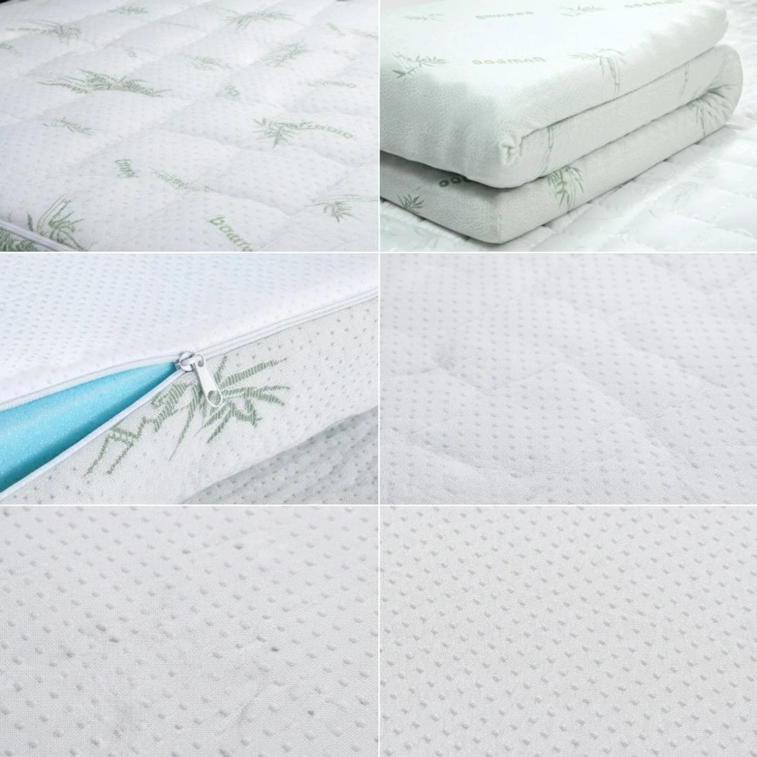 5 Giselle Bedding Memory Foam Mattress Topper Ventilated Cool Gel 5cm Double - Double Bed - Blue, 5 of 7