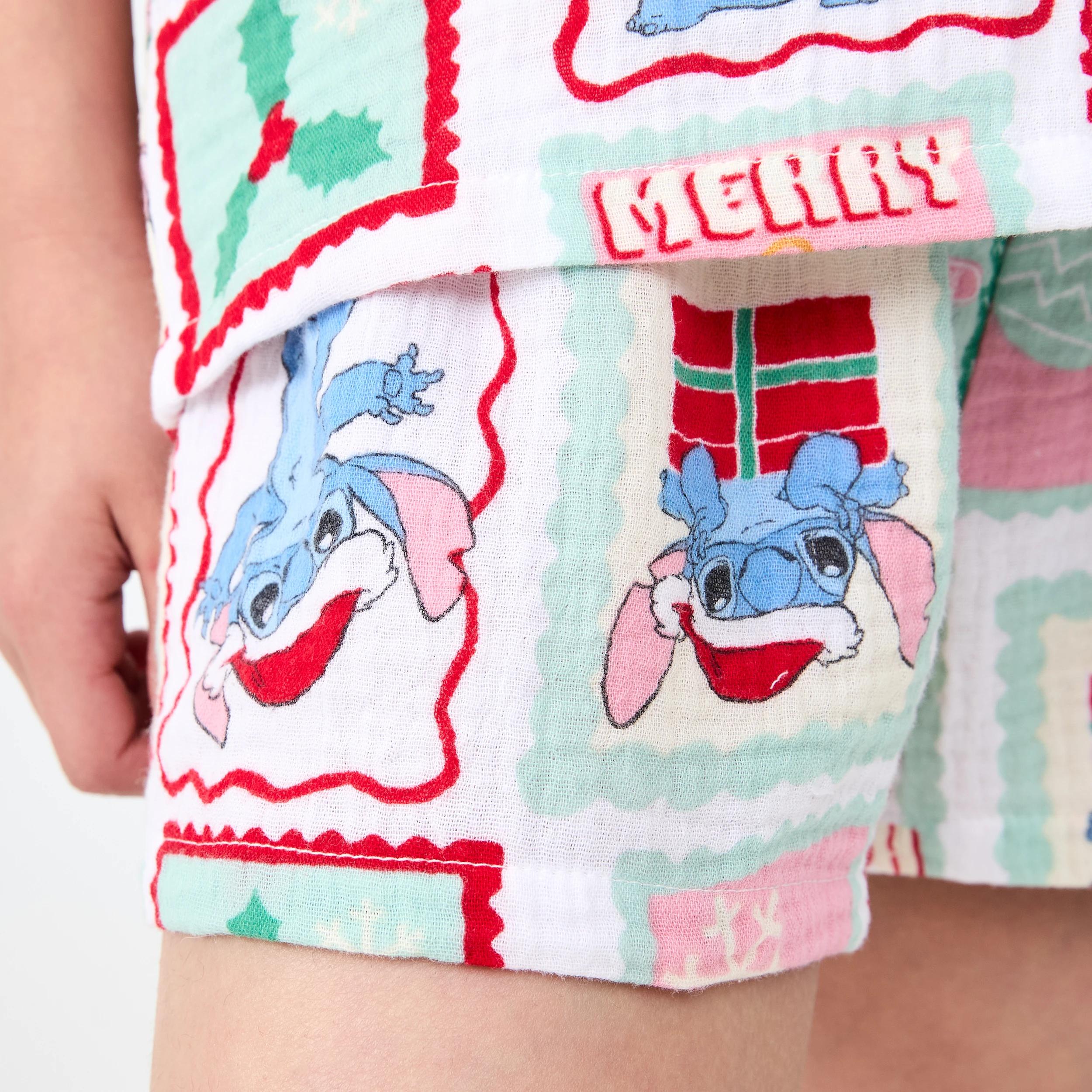 7 Stitch License Christmas Woven Family Matching Pyjama Set STITCH, 7 of 9