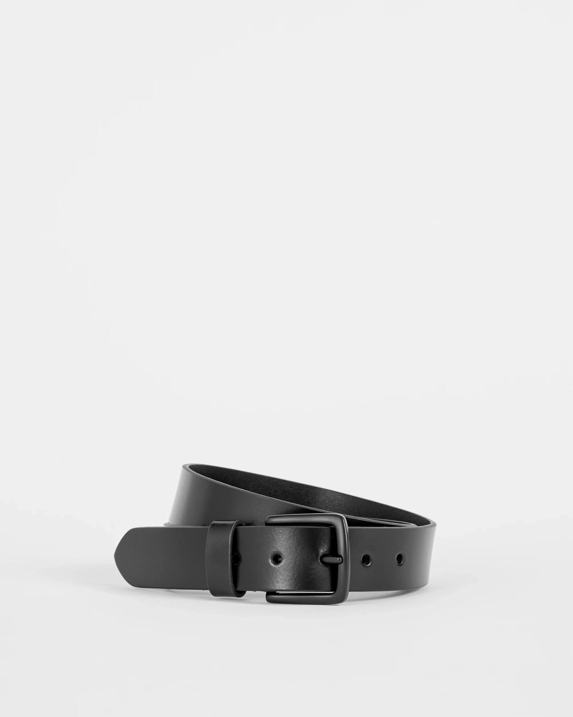 1 Target Man Genuine Leather Matte Buckle Belt BLACK, 1 of 3