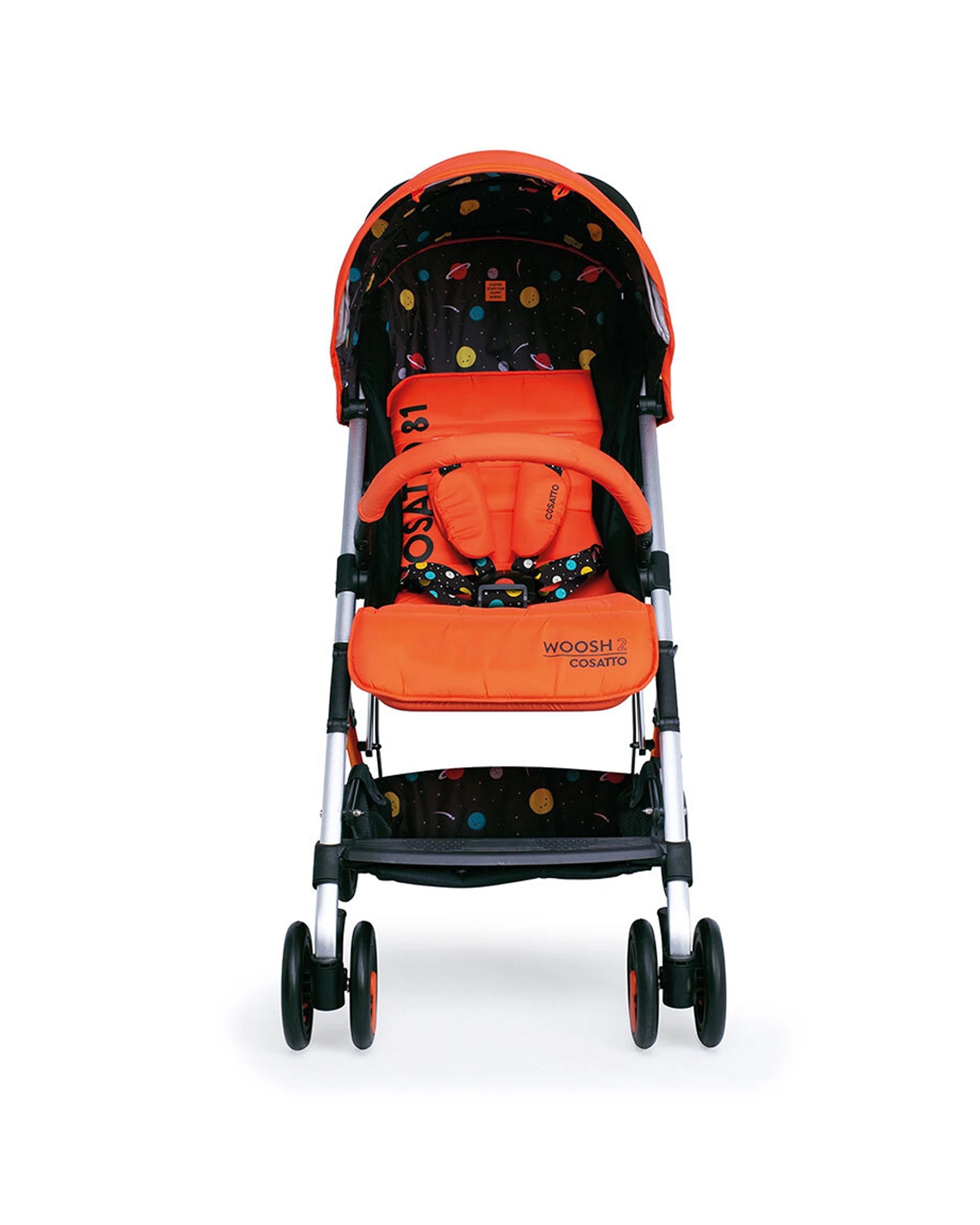 4 Cosatto Woosh 2 Stroller w/ Bumper Bar 0m+ Lightweight Compact Fold Easy Spaceman - Multi, 4 of 5