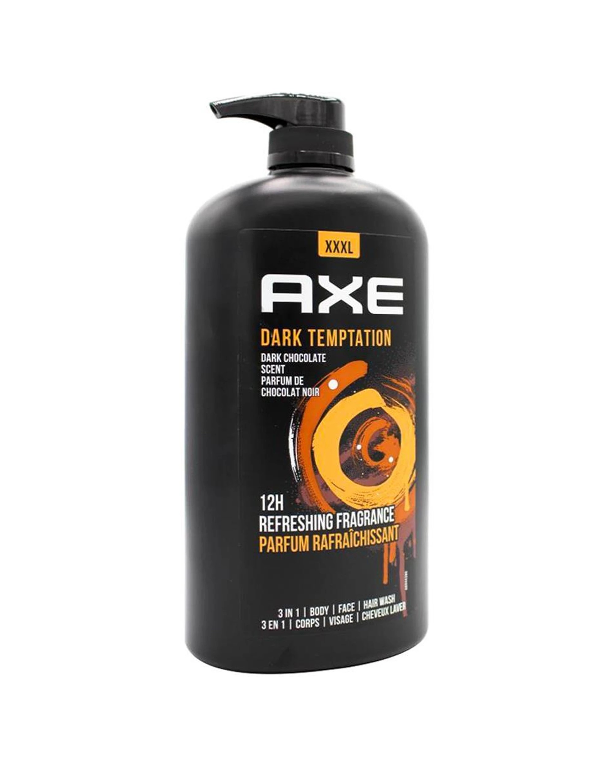 4 Axe Dark Temptation 6PK 3-in-1 Body Face Hair Wash 1L Dark Chocolate Scent - Black, 4 of 4