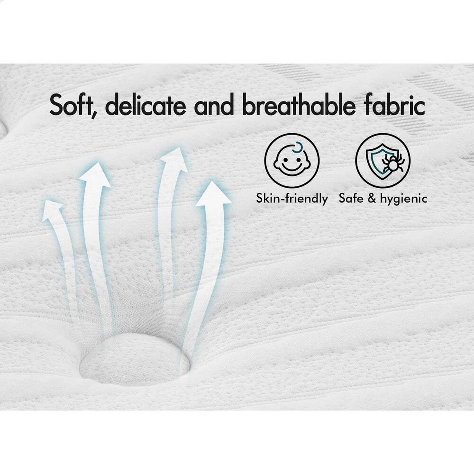 6 Alfordson Mattress Euro Top Spring Foam Bedding 22CM Medium Firm - Single Bed, 6 of 10