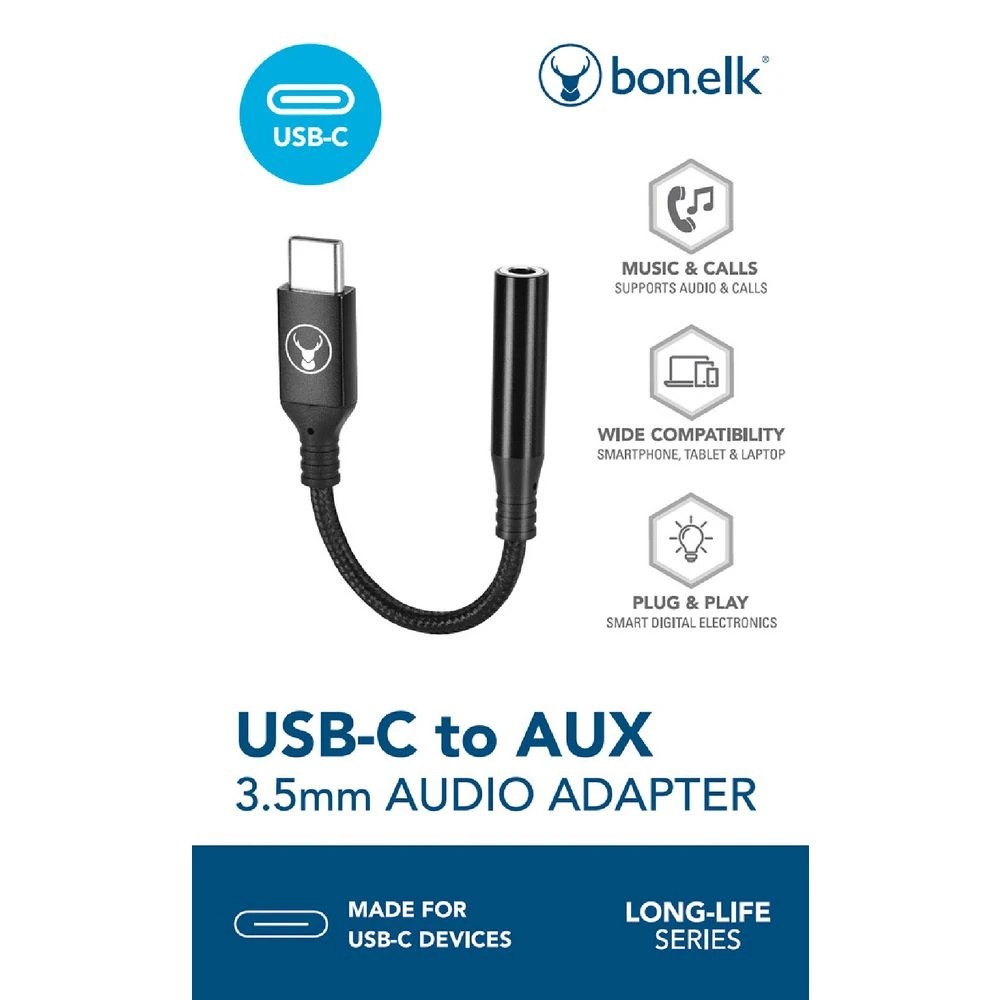 6 Bonelk USB-C to 3.5 mm Adapter Black, 6 of 6