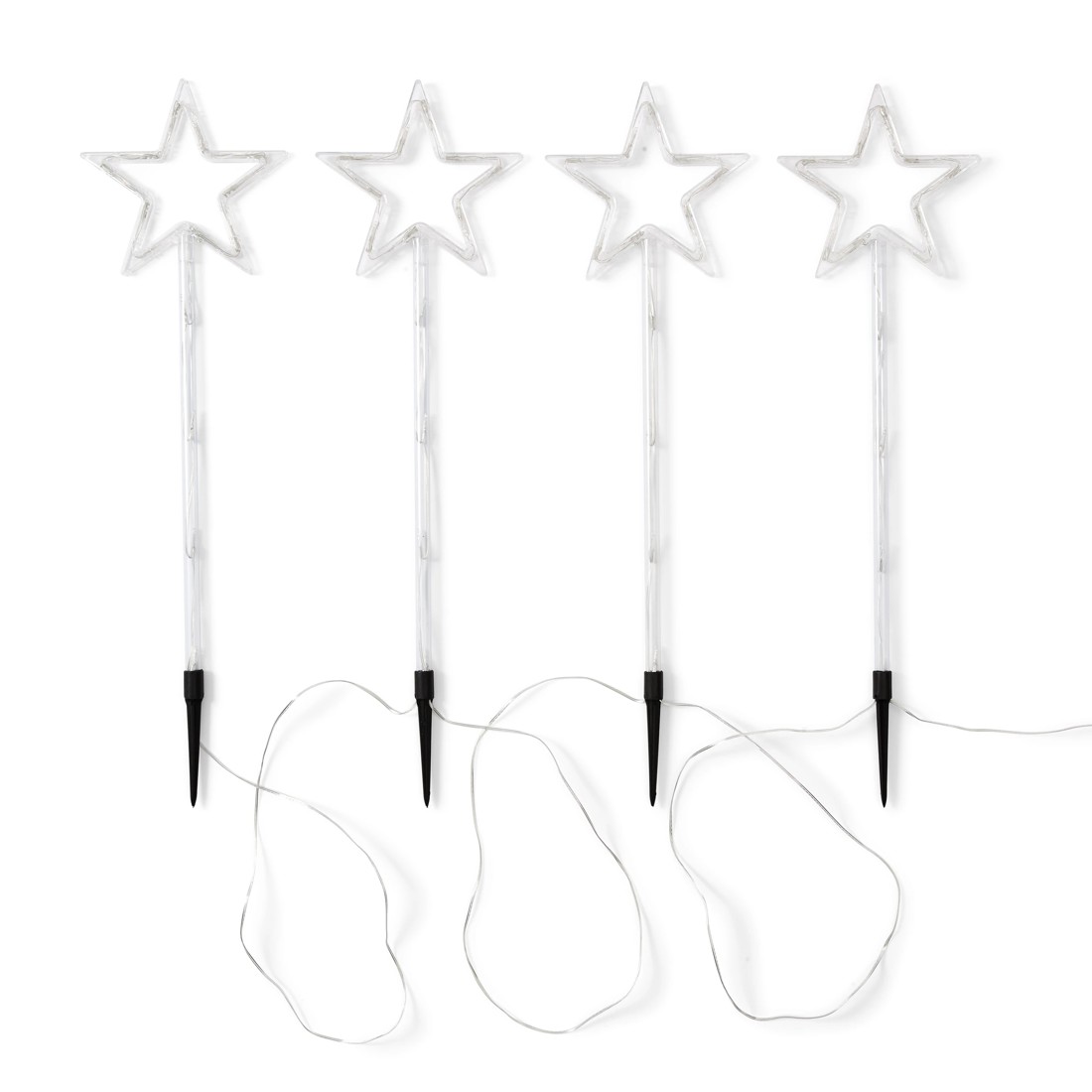 4 4 Pack Solar LED Light Up Star Stakes, 4 of 10