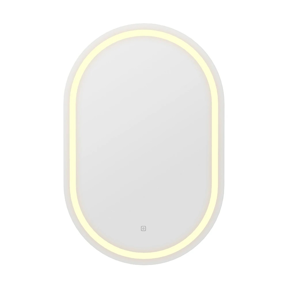 1 Embellir LED Wall Mirror With Light 50X75CM Bathroom Decor Oval Mirrors Vanity - Clear, 1 of 3