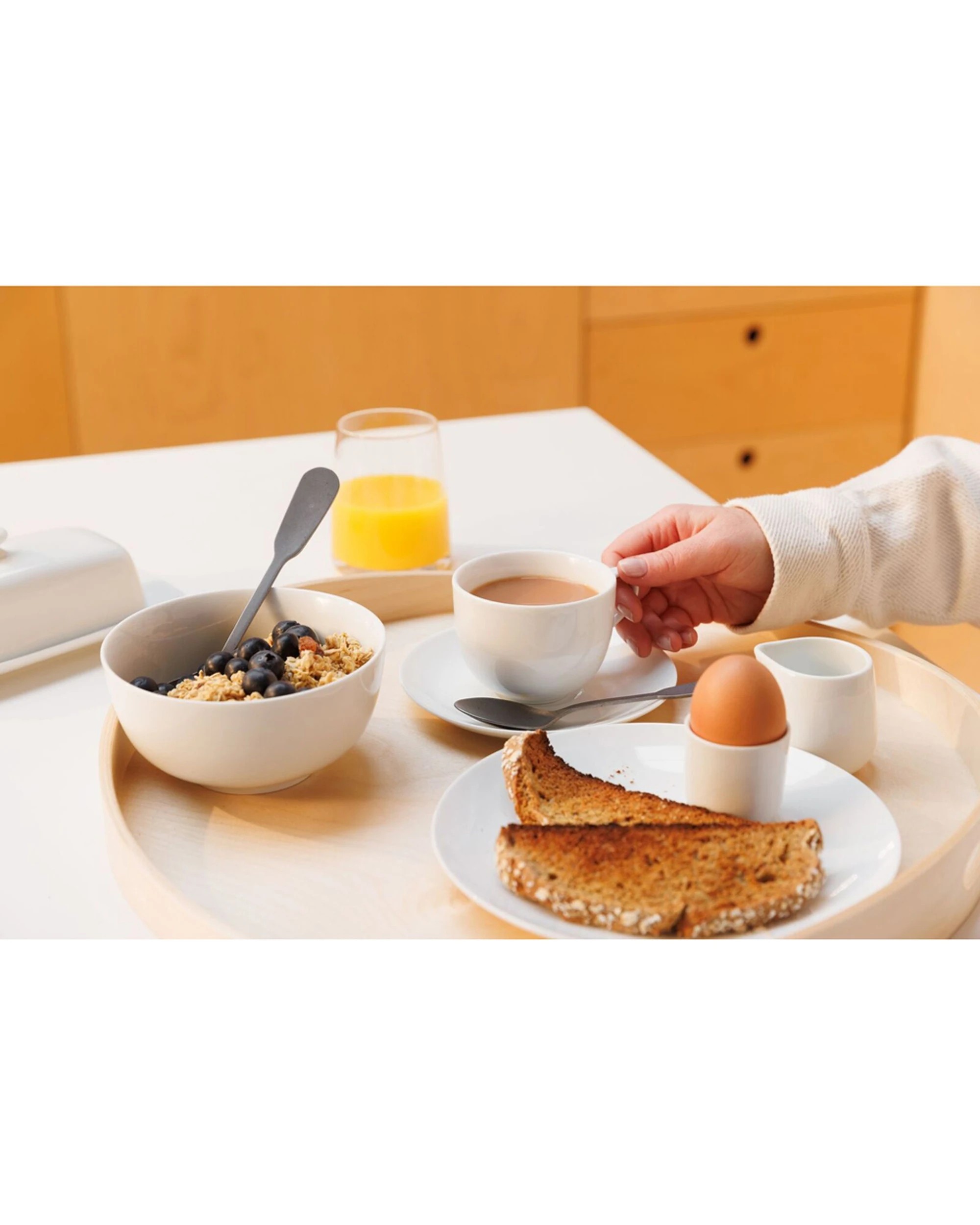7 Mikasa 4pc Chalk Kitchen Porcelain Cereal Bowl Set 14cm - White, 7 of 8