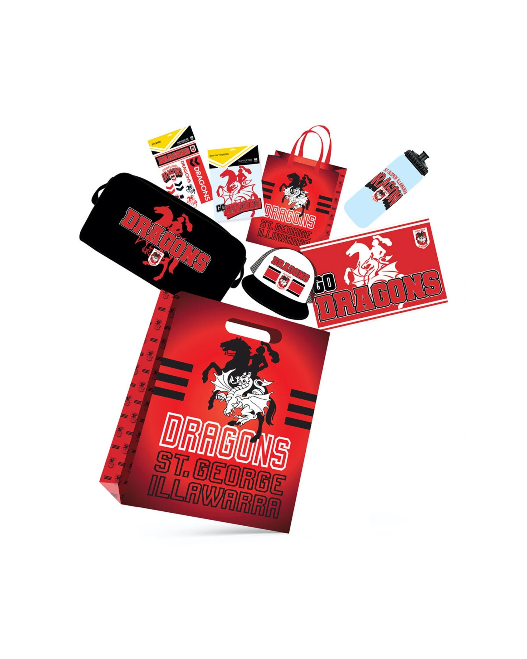 1 NRL St George Illawarra Dragons Merchandise Showbag Pencil Case Cap - Multi, 1 of 1