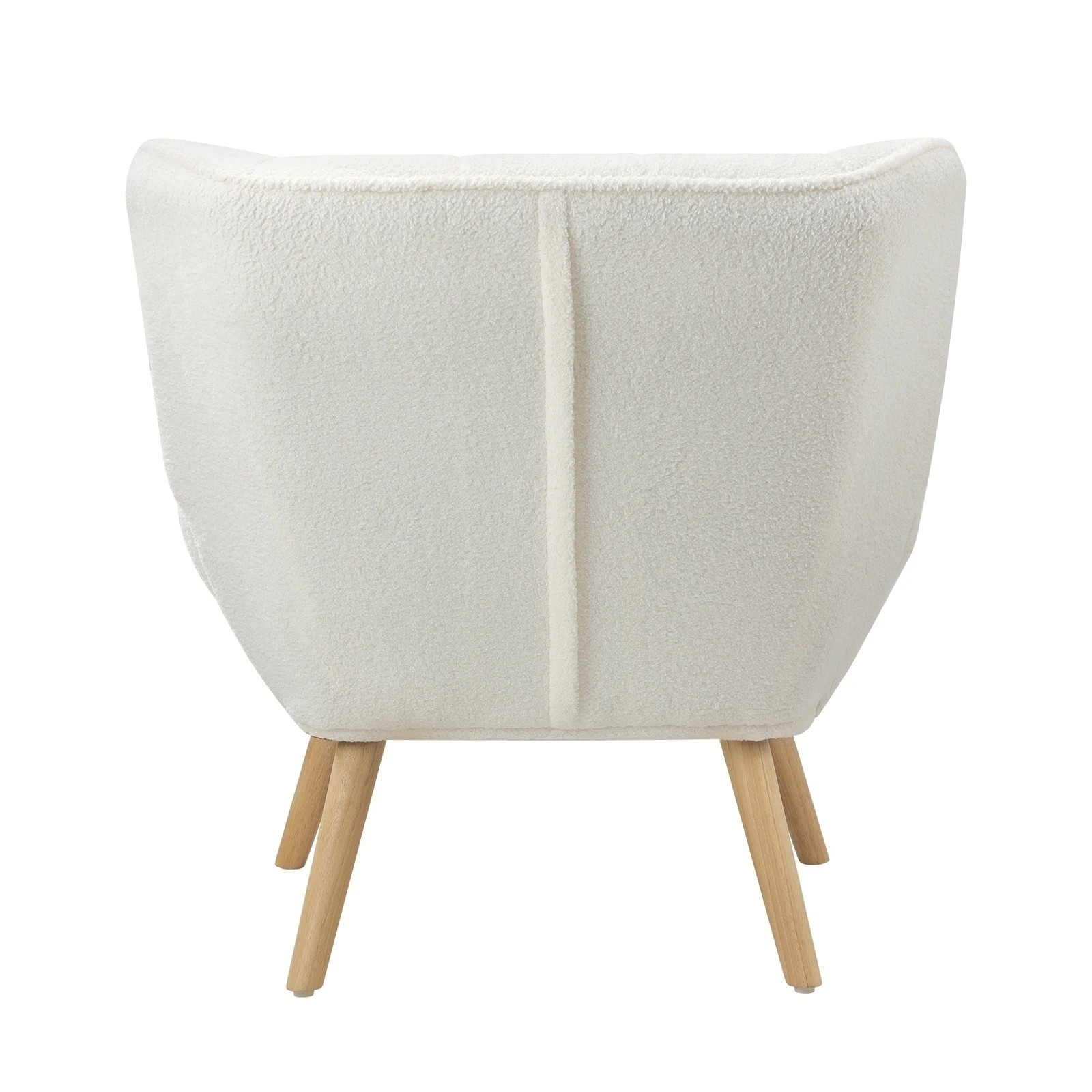 10 Oikiture 2x Armchair Accent Chairs Sofa Lounge Sherpa Upholstered Tub - White, 10 of 10