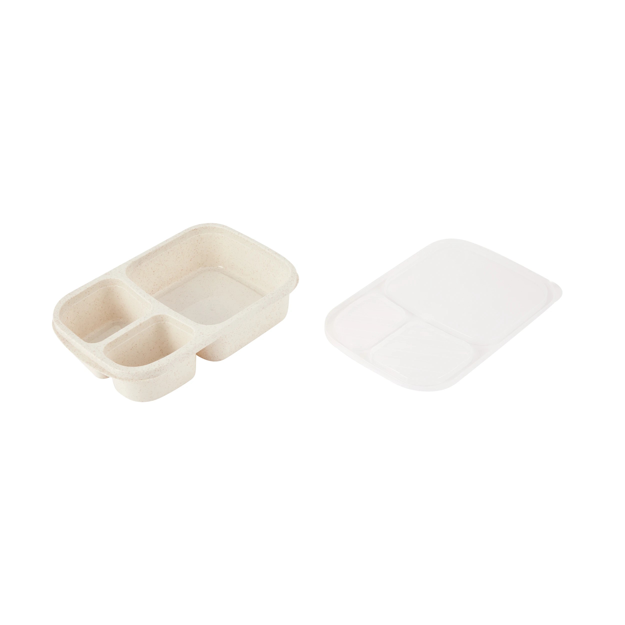 3 Oatmeal Wheat Straw 3 Section Container Lunch Box, 3 of 4