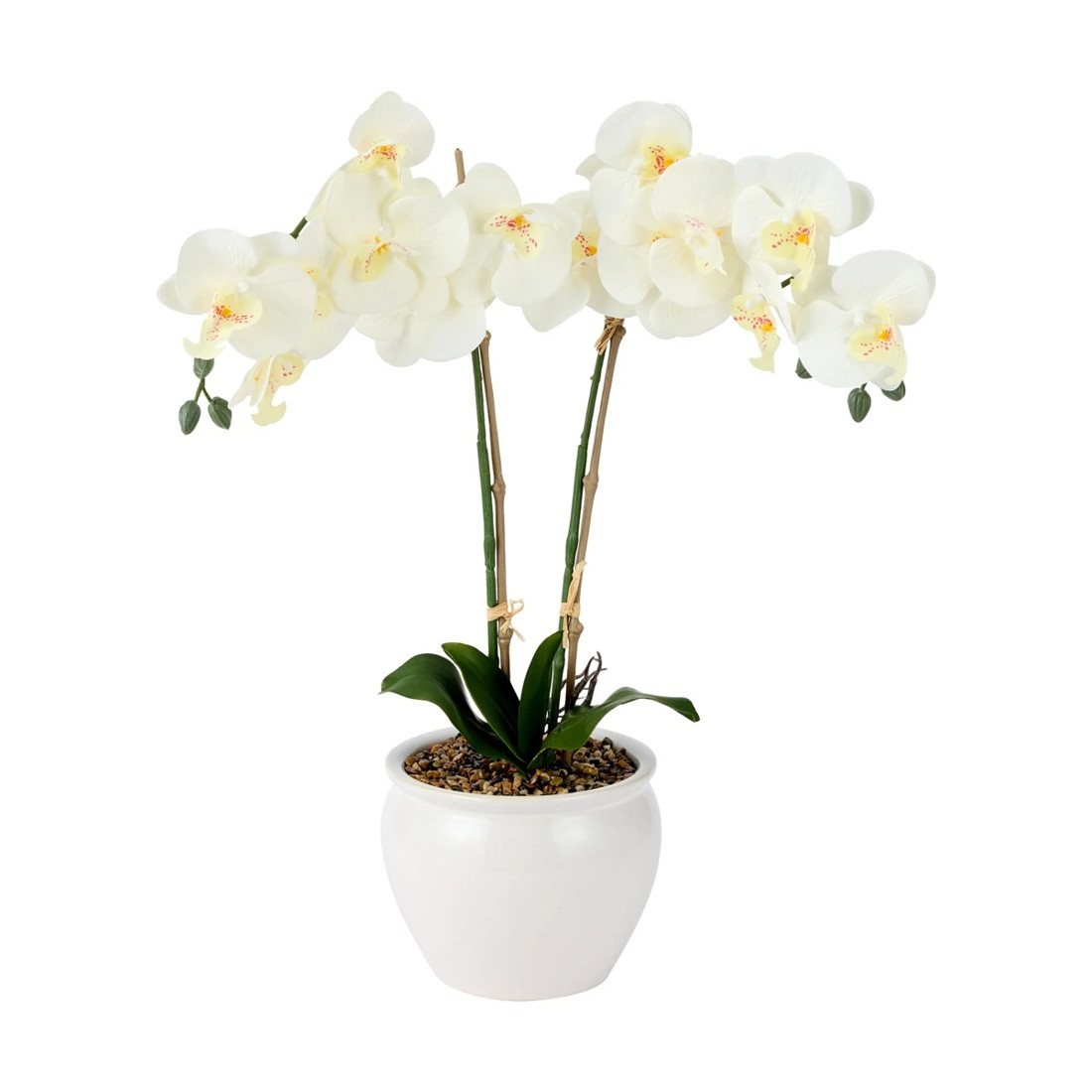 1 Artificial White Orchid in Vase, 1 of 3