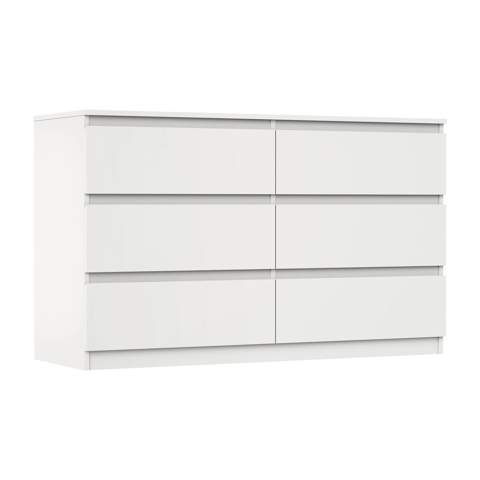 5 Oikiture 6 Chest of Drawers Lowboy Storage Cabinet Dresser Table - White, 5 of 9