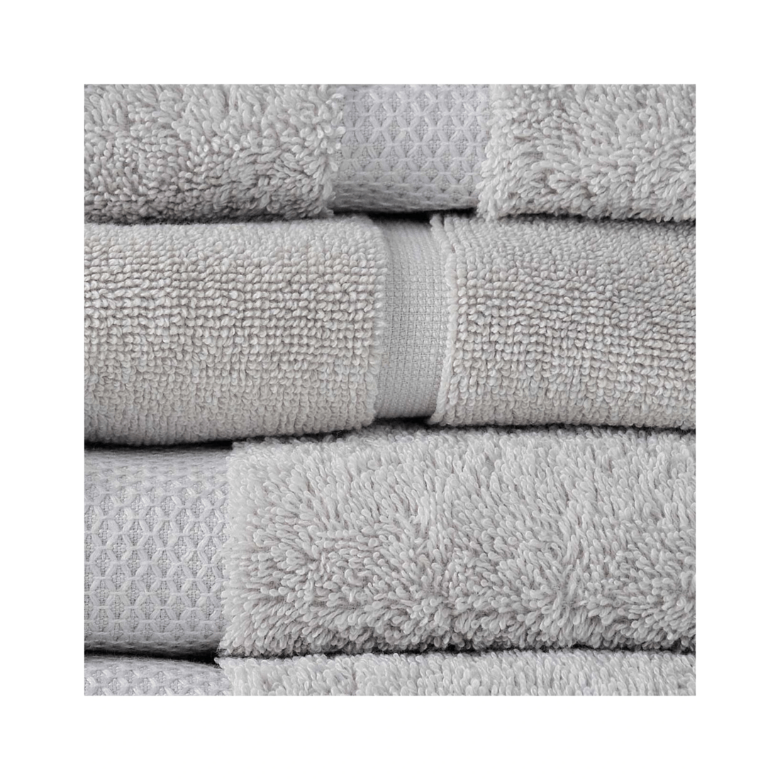 2 8pc Canningvale Royal Splendour Home Decor Bathroom Bath Towel Set
 - Silver, 2 of 3