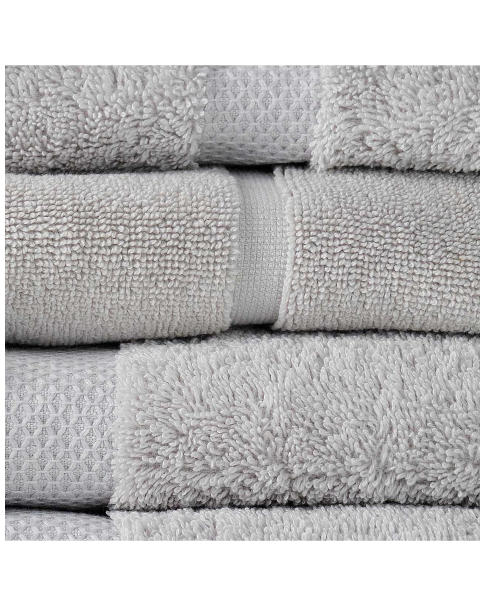 2 8pc Canningvale Royal Splendour Home Decor Bathroom Bath Towel Set
 - Silver, 2 of 3