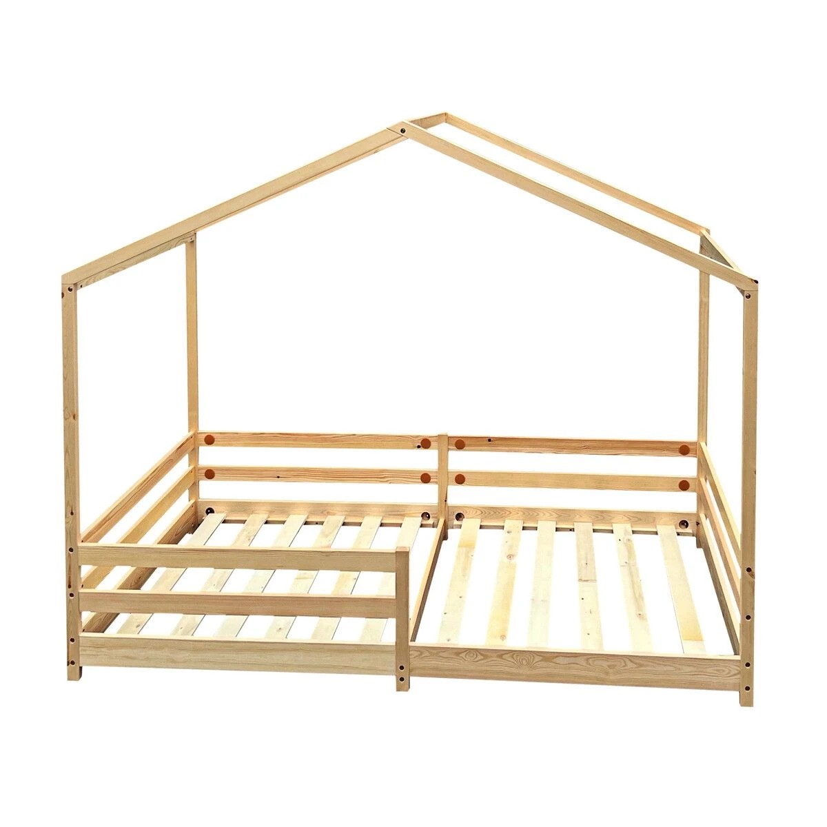 2 Ausway Childrens Bed Frame Base Toddler Single Size - Natural, 2 of 4