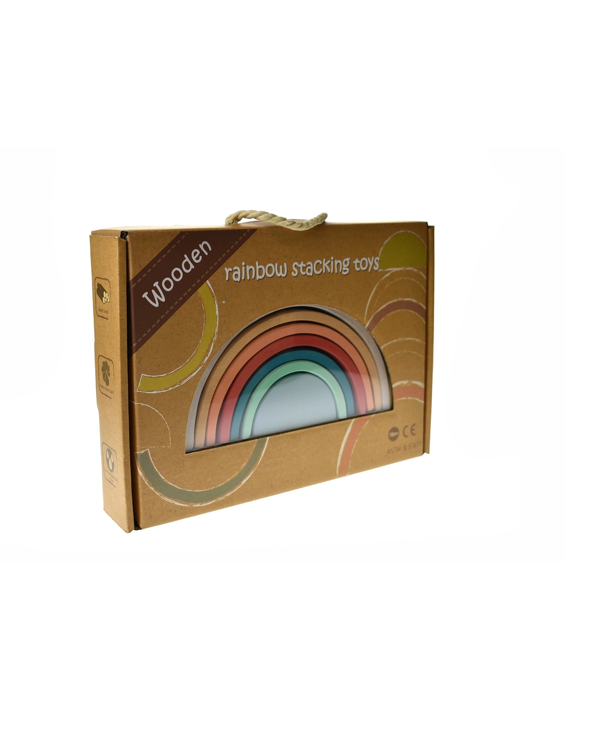 3 Kaper Kidz Calm & Breezy Wooden Stacking Rainbow Terracotta Kids Toy - Multi, 3 of 5
