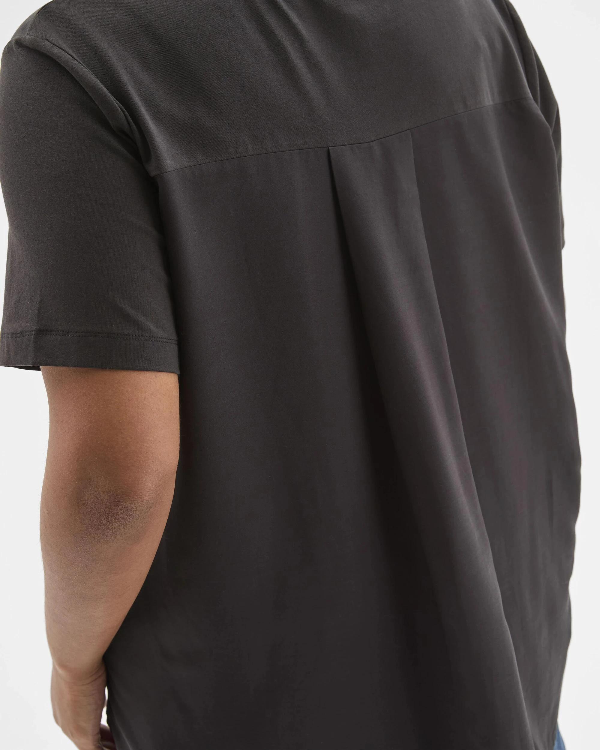 5 Target Curve Plus Size Australian Cotton Blend Knit/Woven Top BLACK, 5 of 5