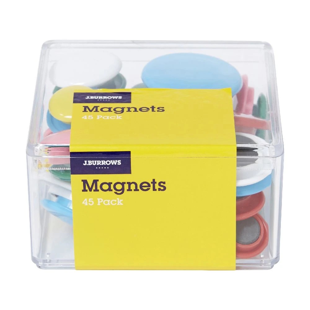 3 J.Burrows Round Magnets Assorted 45 Pack, 3 of 3