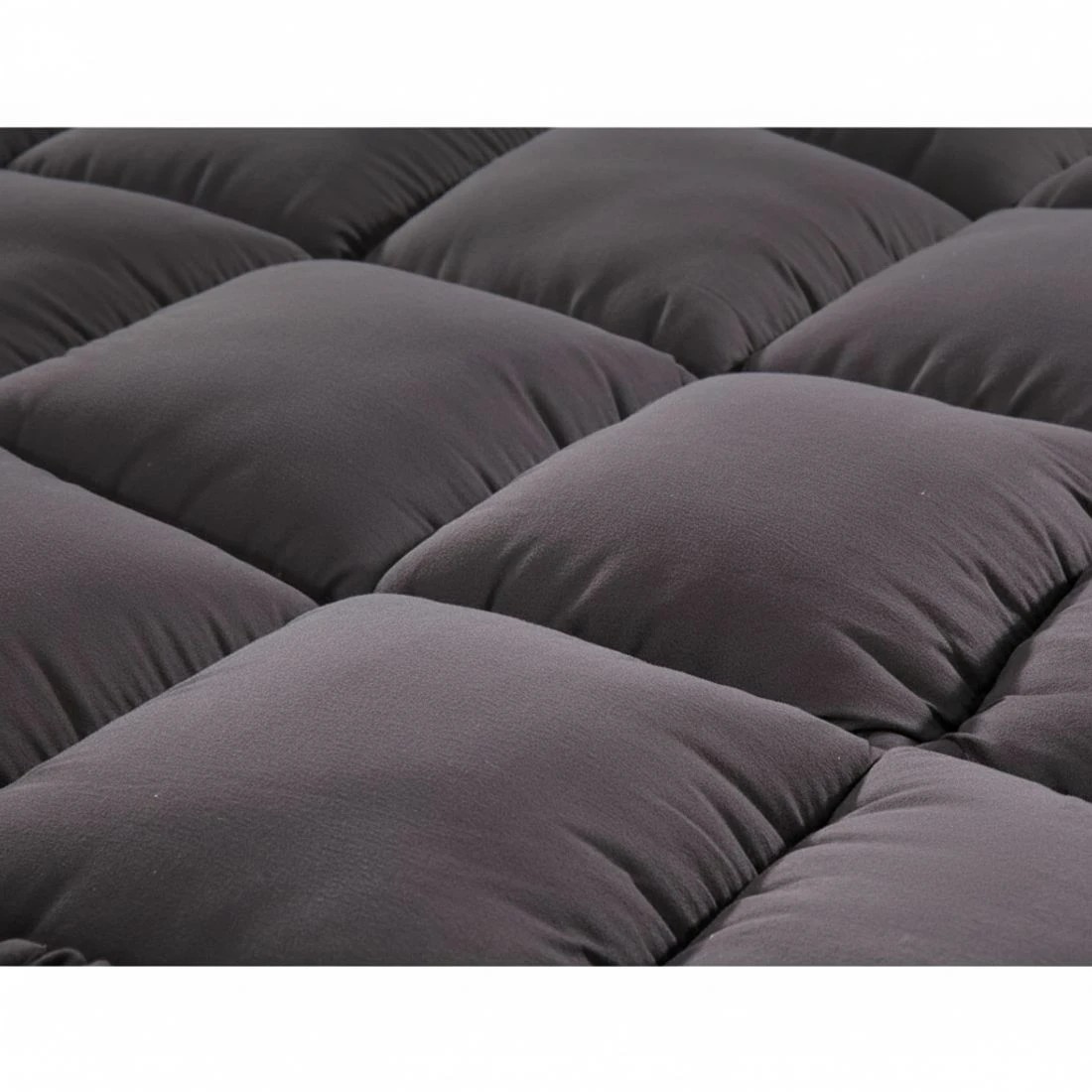 5 Giselle Bedding Mattress Topper Pillowtop Bamboo Charcoal Double Comfort Support Breathable Pressure Relief - Grey, 5 of 6