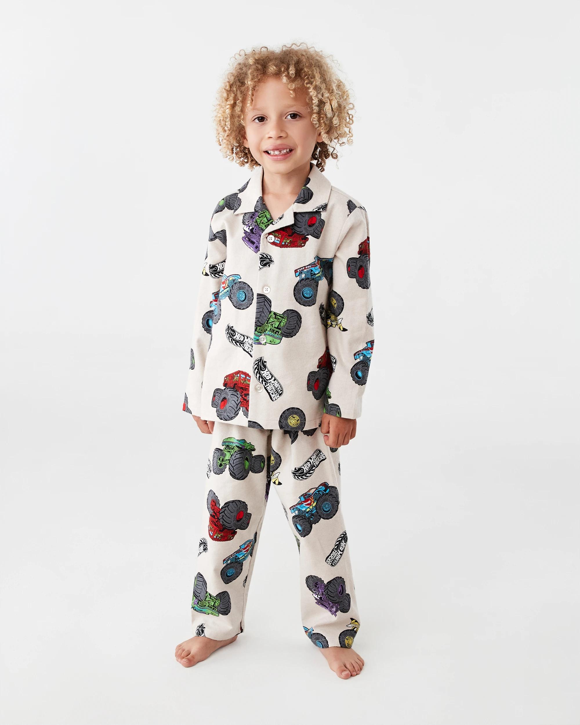 1 Hot Wheels Monster Trucks License Pyjama Set M Trucks, 1 of 6