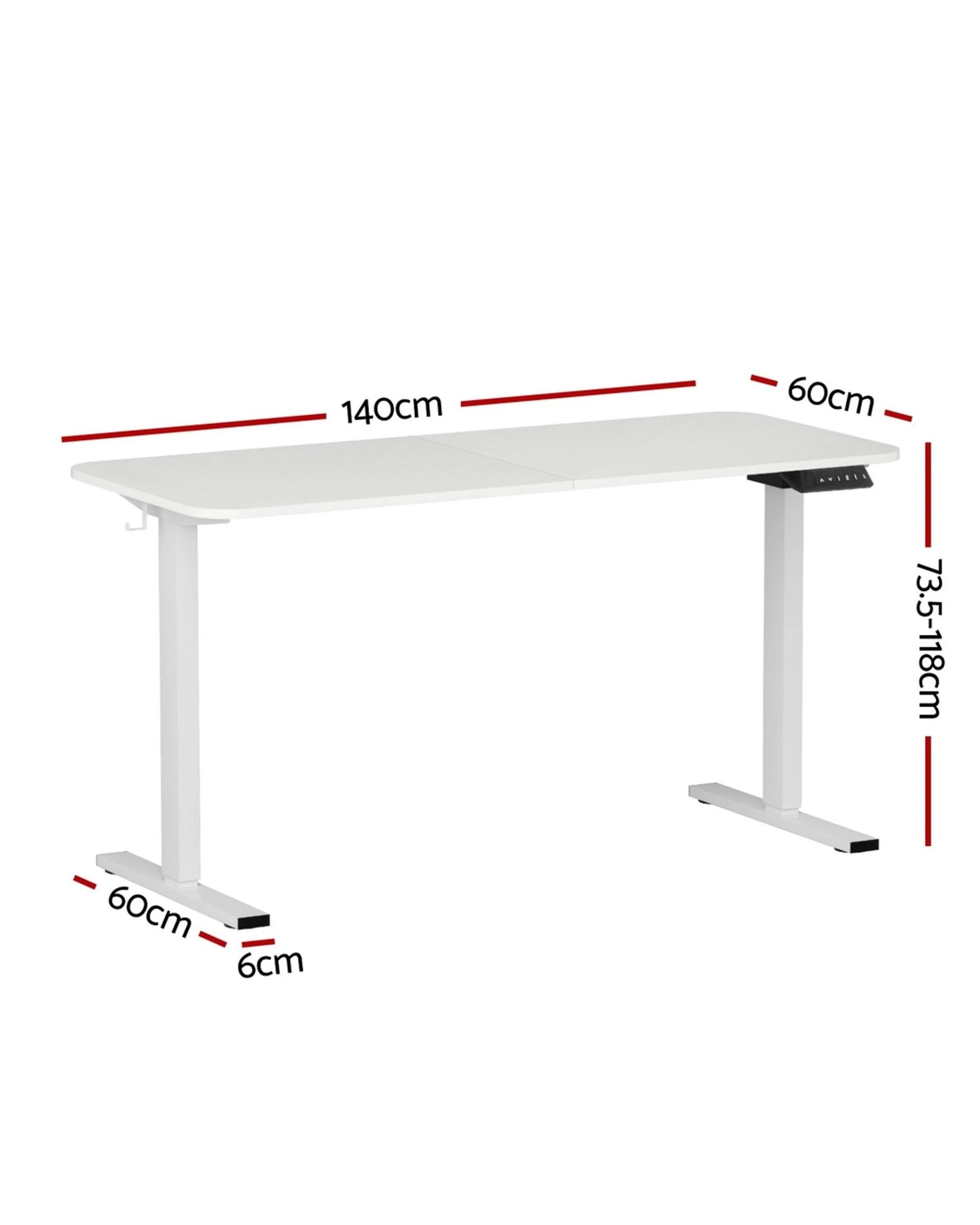 2 Artiss Electric Standing Desk 140cm
 - White, 2 of 3