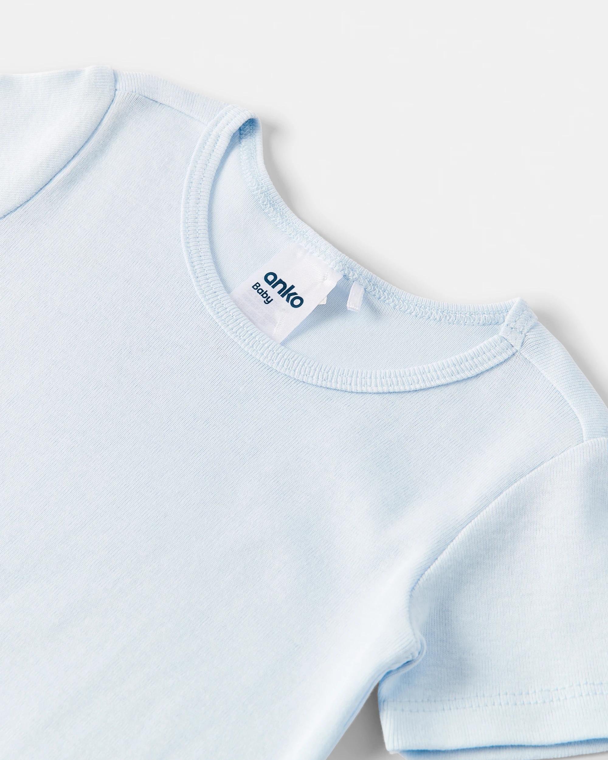 5 2 Pack Cotton Short Sleeve Bodysuits Blu Pck, 5 of 6