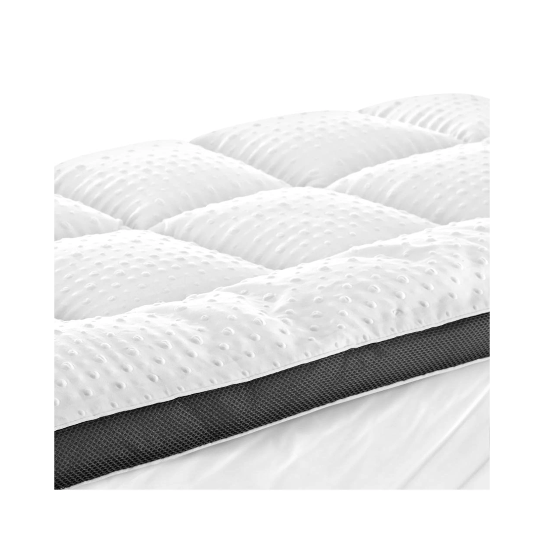 4 Bedra Pillow-Top Mattress Topper, 5cm, 1000gsm Microfibre, Airflow Mesh, 45cm Fitted Skirt - White, 4 of 7