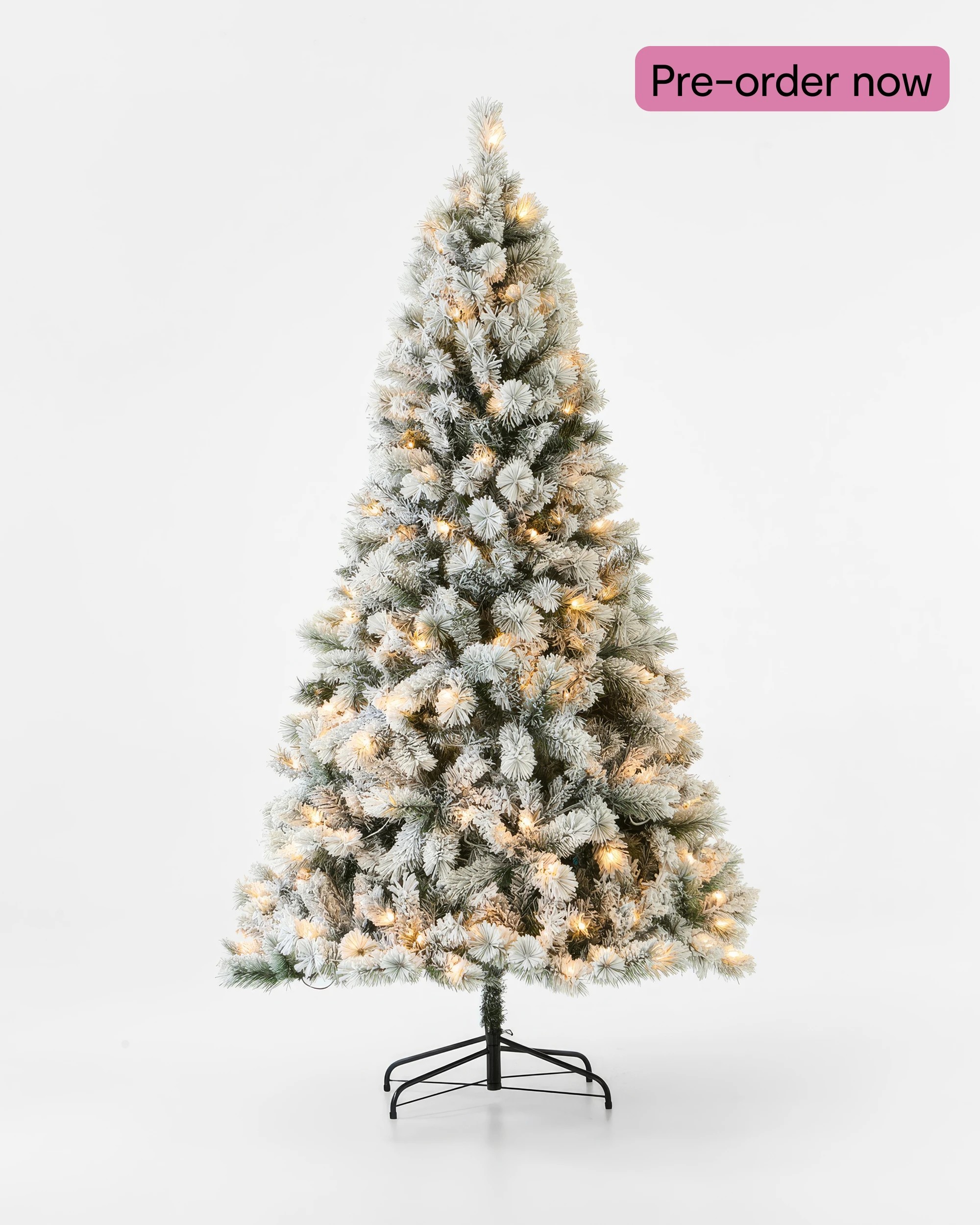 1 2.13m (7ft.) Snowy Prelit Christmas Tree, 1 of 7