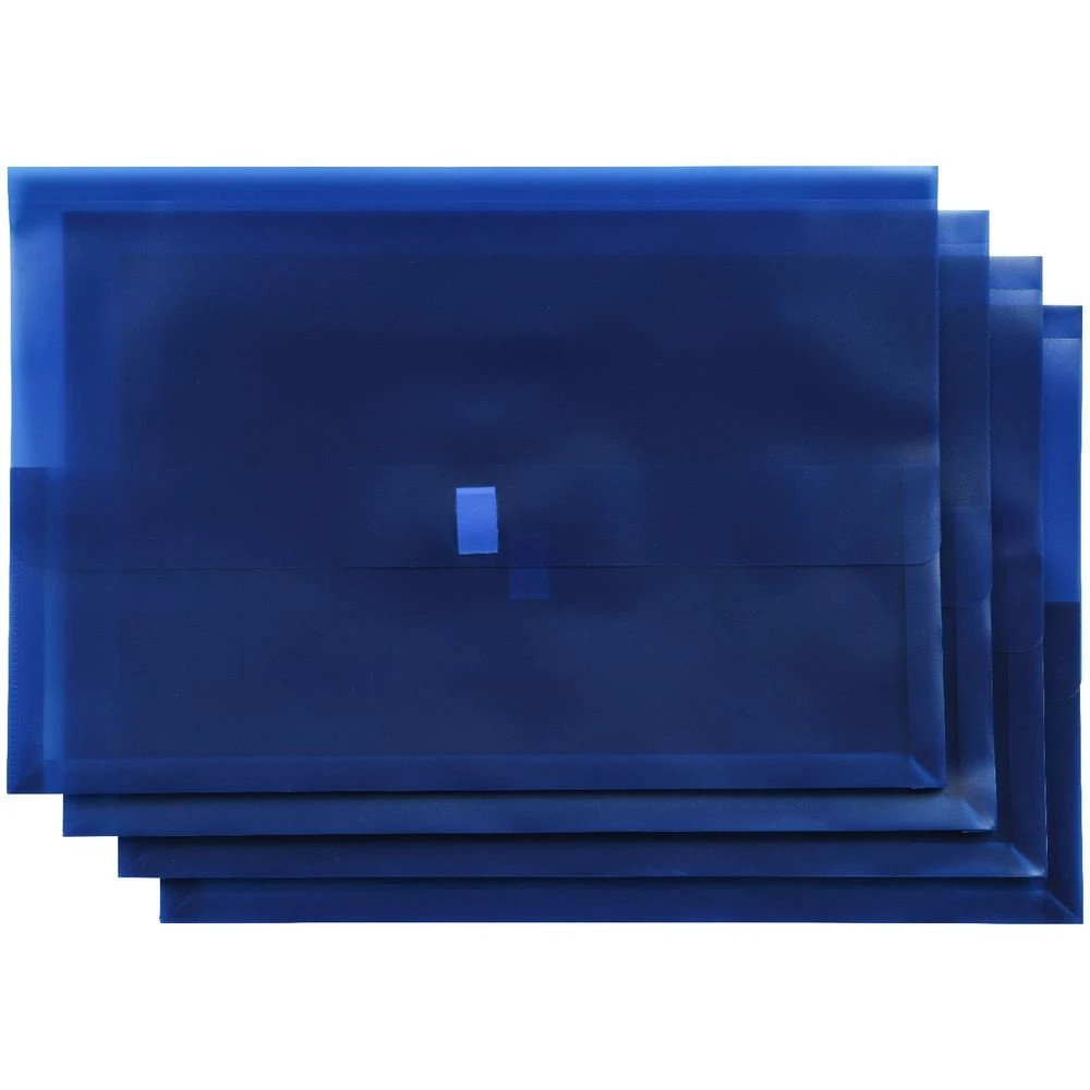 2 J.Burrows Document Wallet Blue 4 Pack, 2 of 3