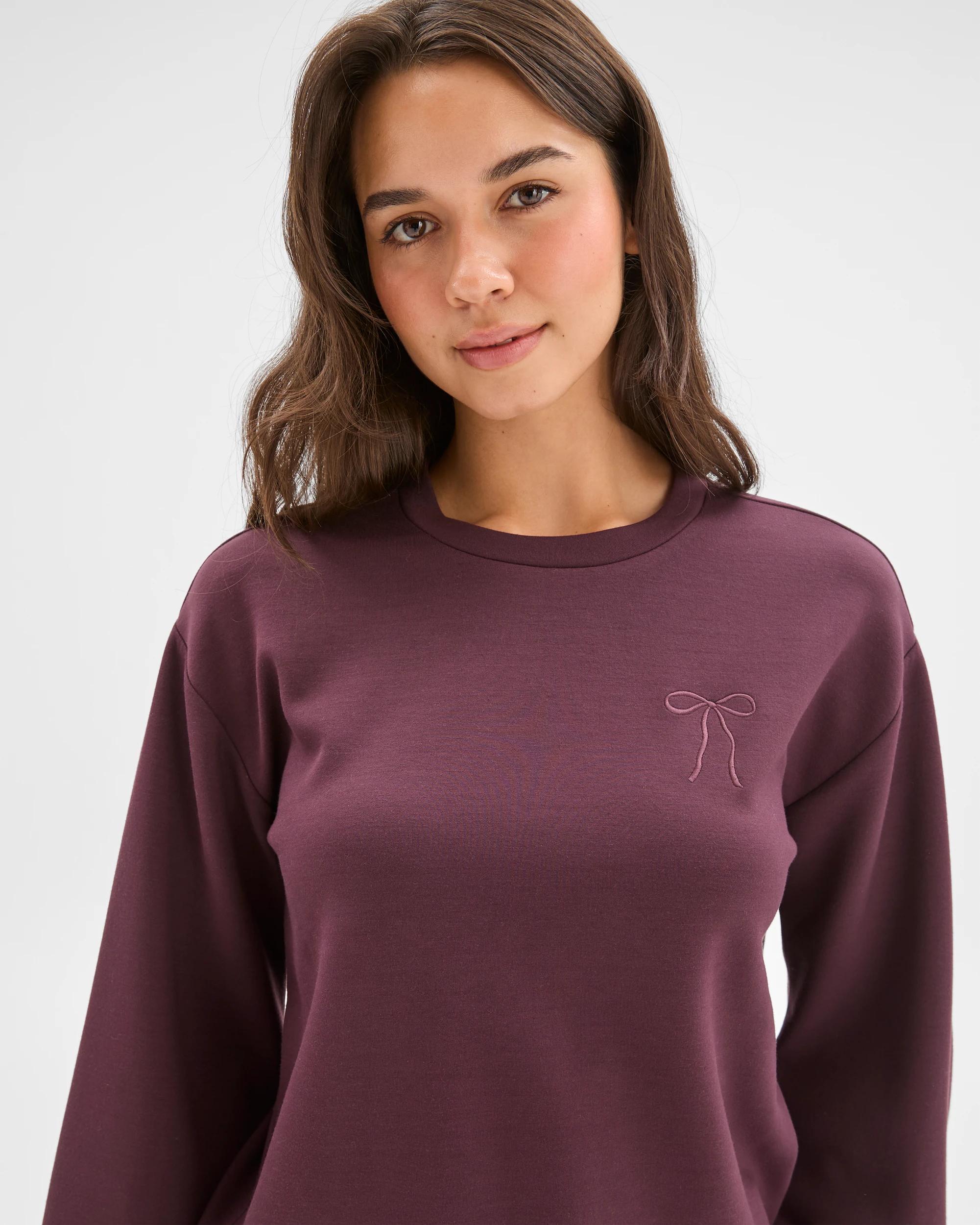5 Target Woman Long Sleeve Modal Blend Crew Sleep Jumper FUDGE, 5 of 6
