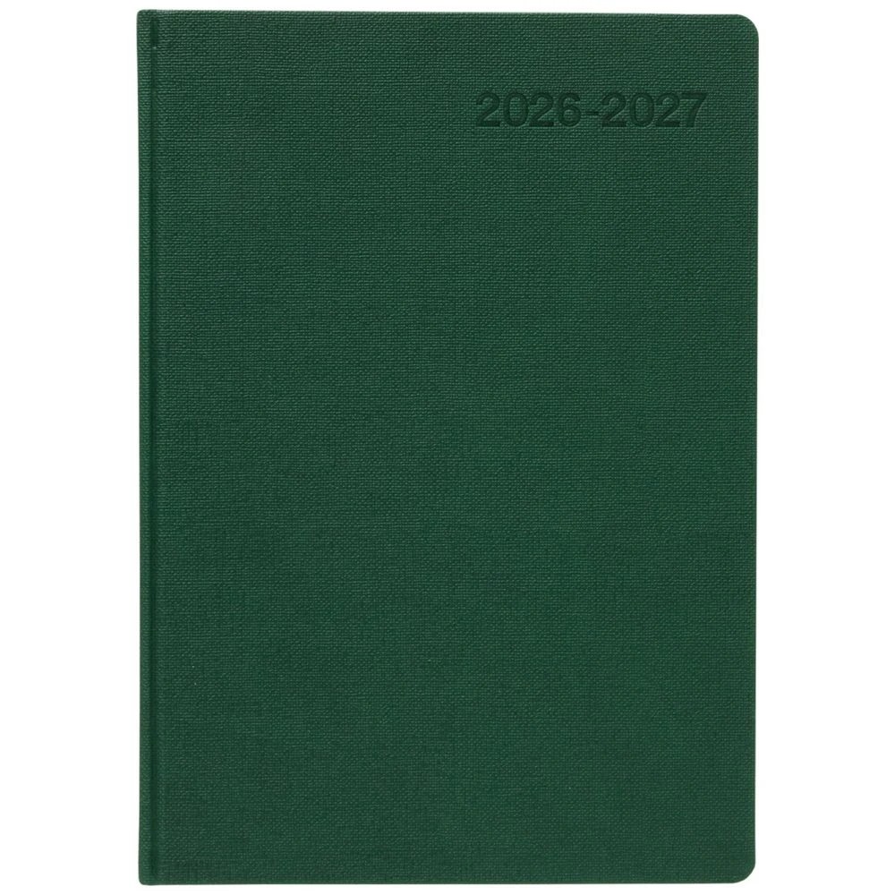 2 J.Burrows A4 Day to Page Textured FY26/27 Diary Green, 2 of 6
